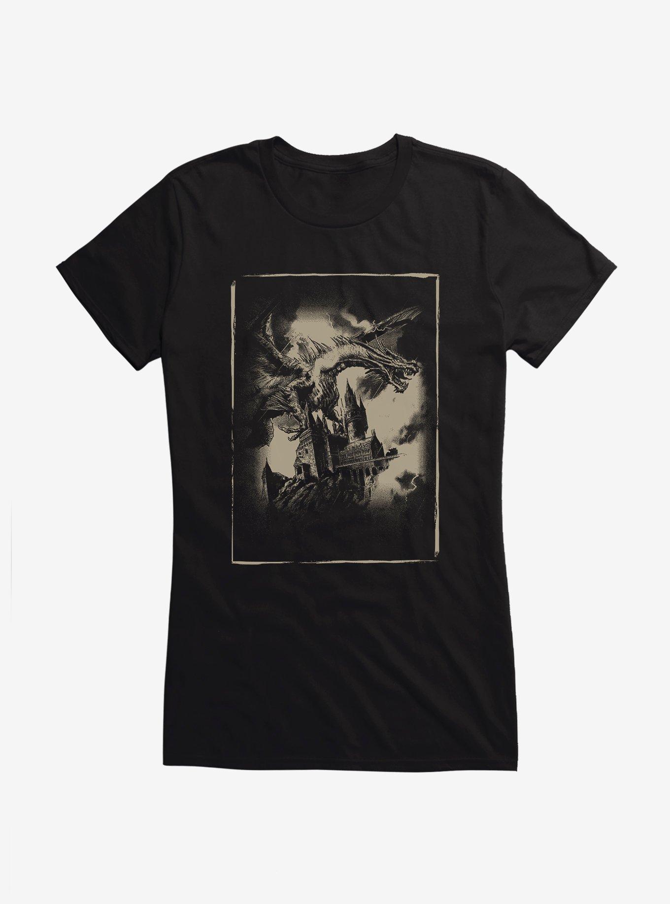 Flying Dragon Girls T-Shirt, BLACK, hi-res