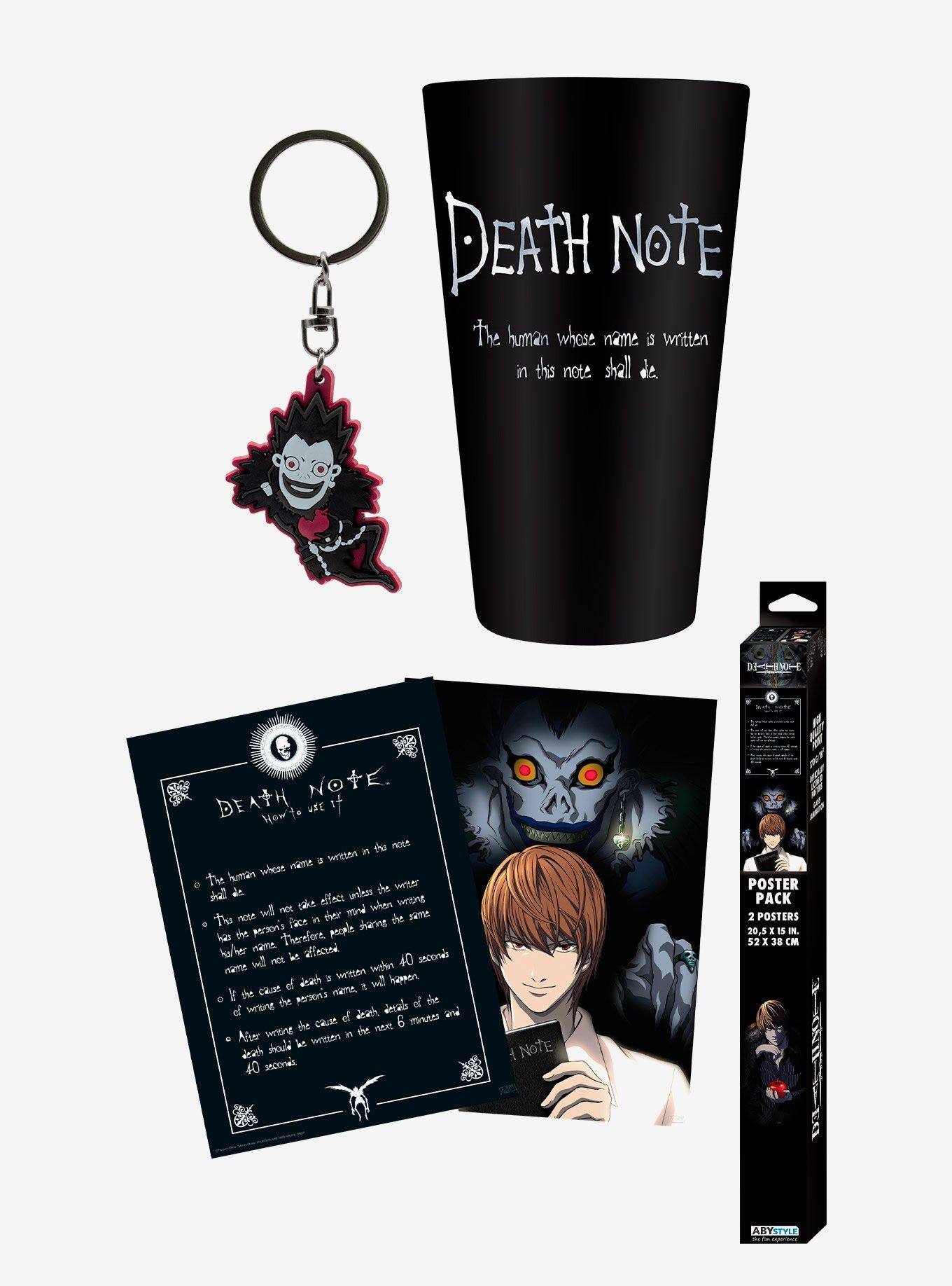 Death Note Glass Cup Keychain and Boxed Poster Set, , hi-res