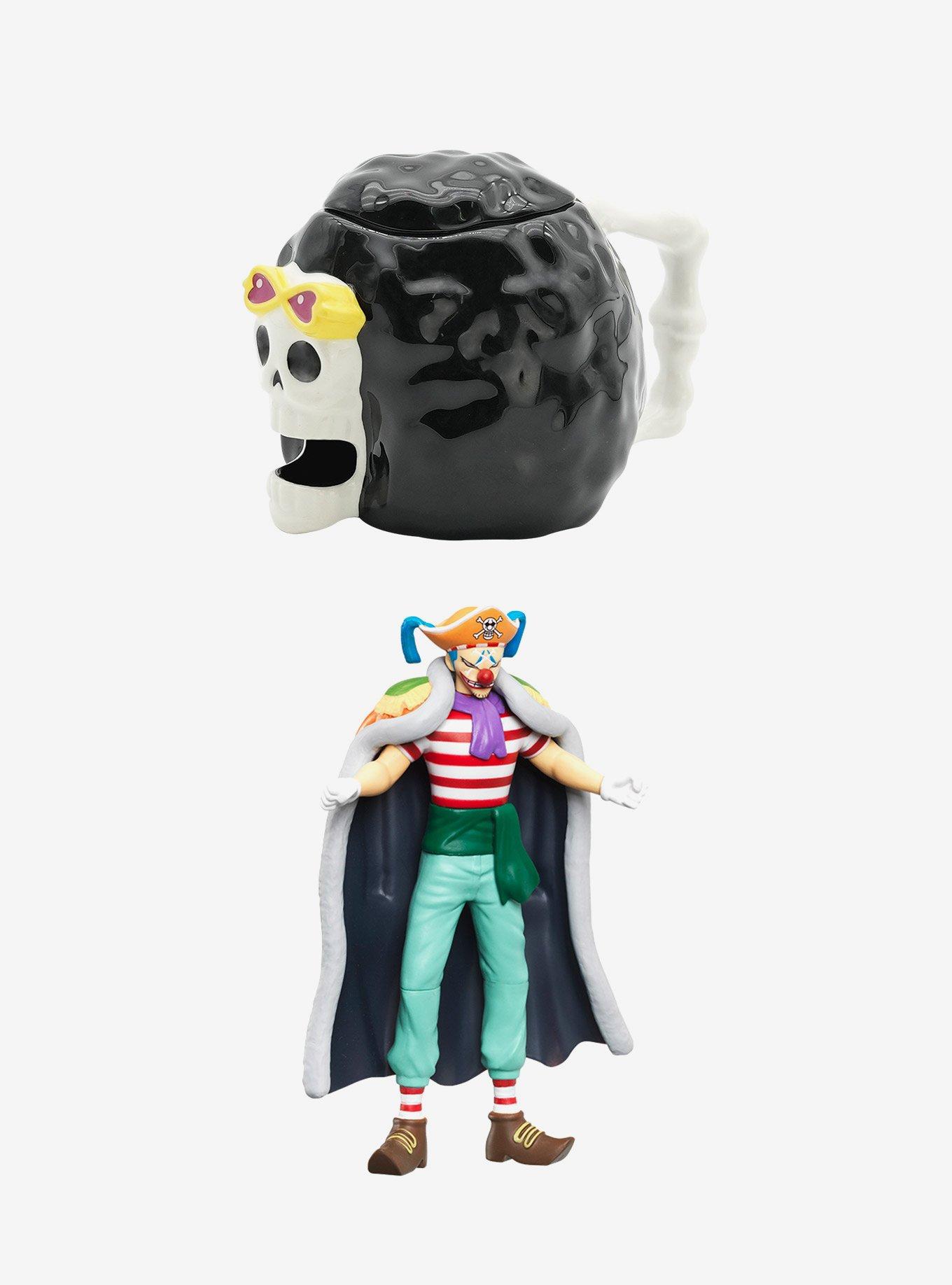 One Piece Mug and Buggy Action Figure