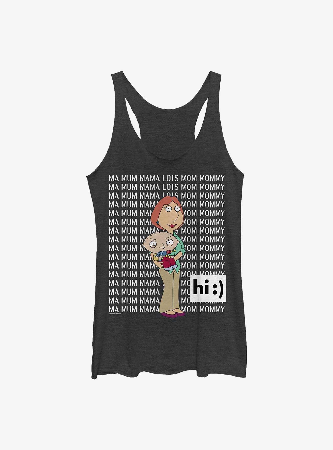 Family Guy Stewie Ma Mum Mama Womens Tank Top, BLK HTR, hi-res