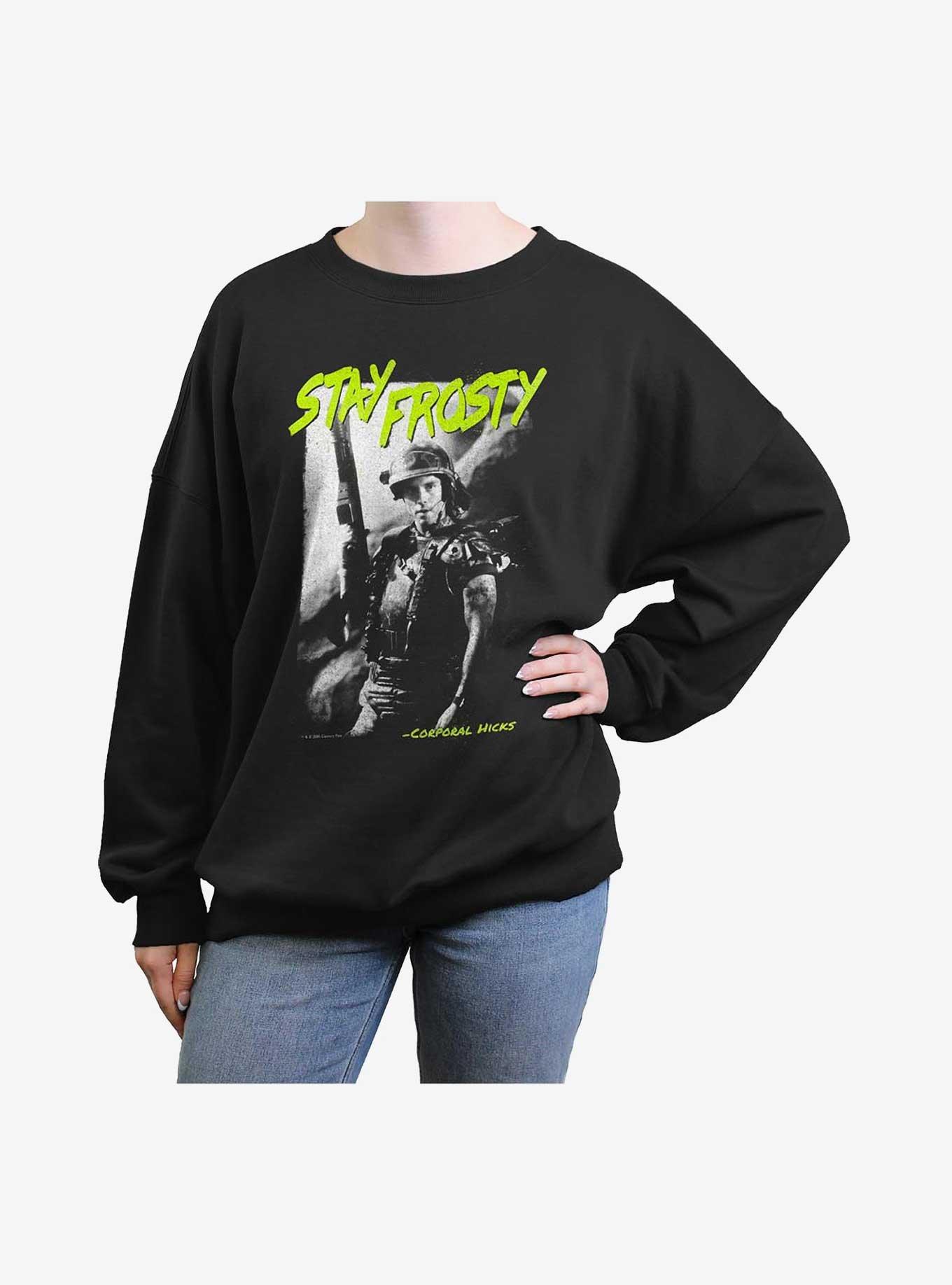 Alien Stay Frosty Womens Oversized Sweatshirt