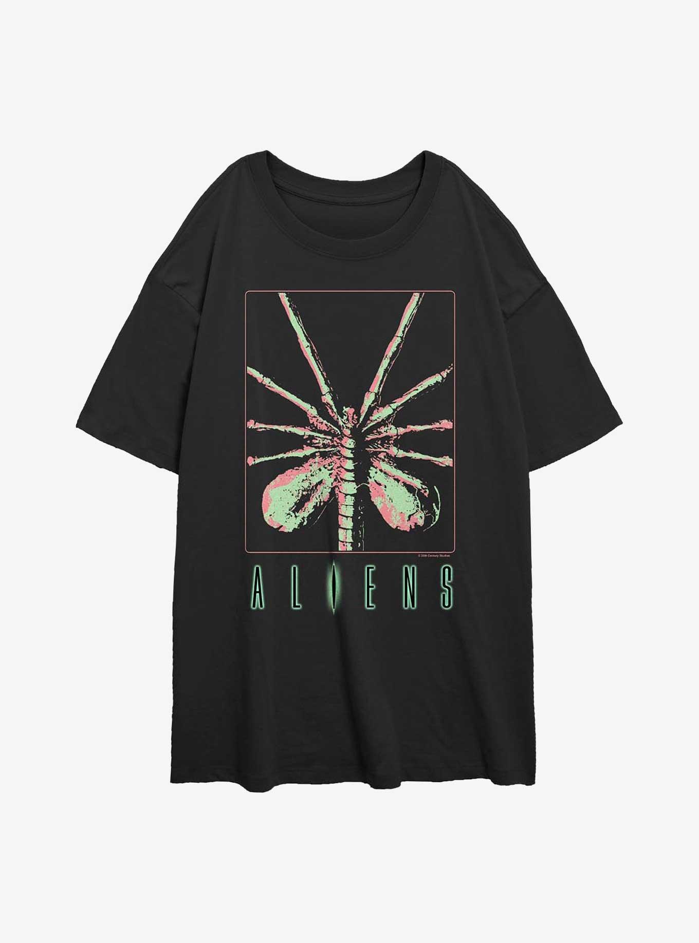 Alien Facehugger Poster Womens Oversized T-Shirt, , hi-res