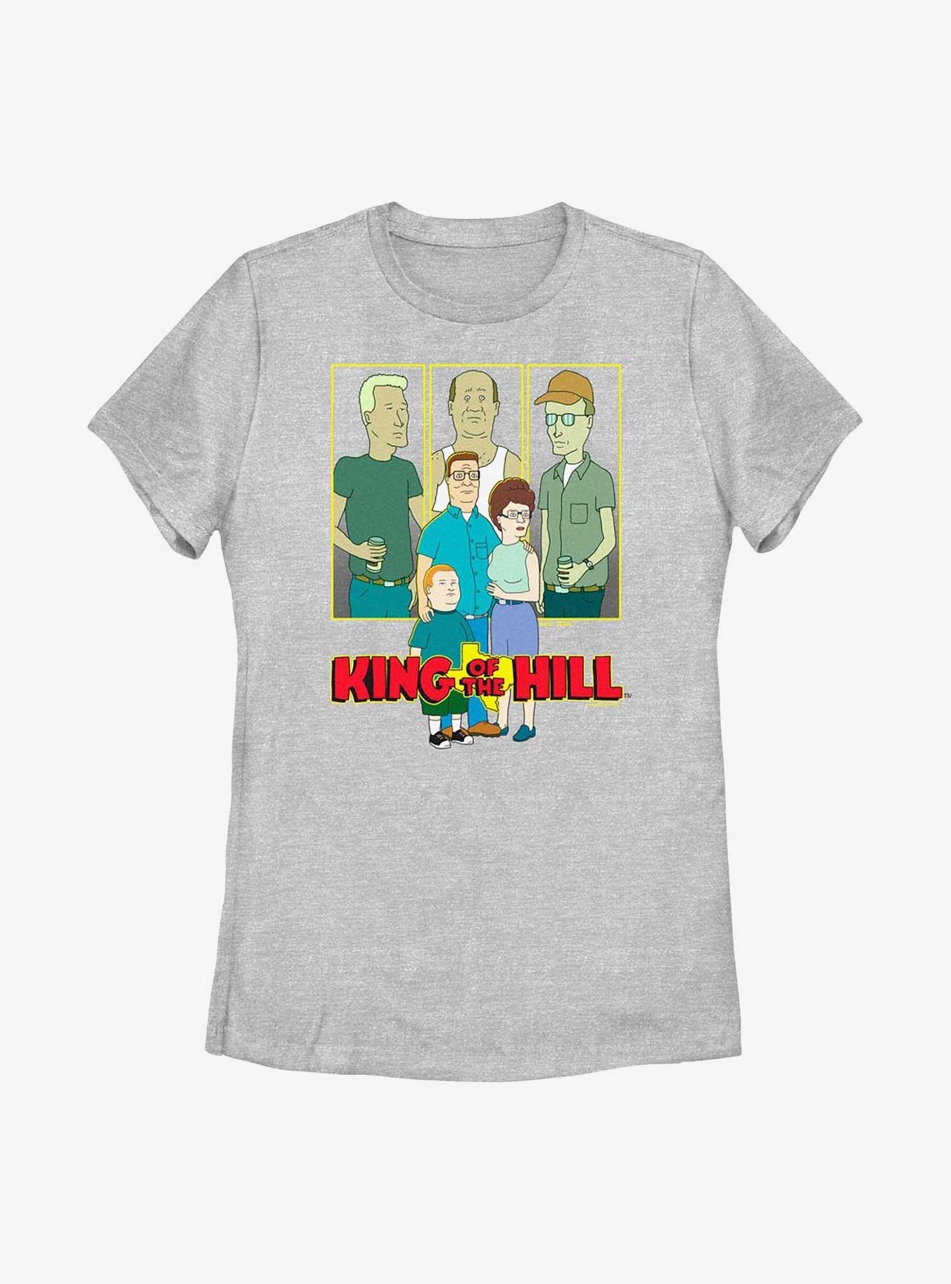 King of the Hill Hill Gang Panels Womens T-Shirt, ATH HTR, hi-res
