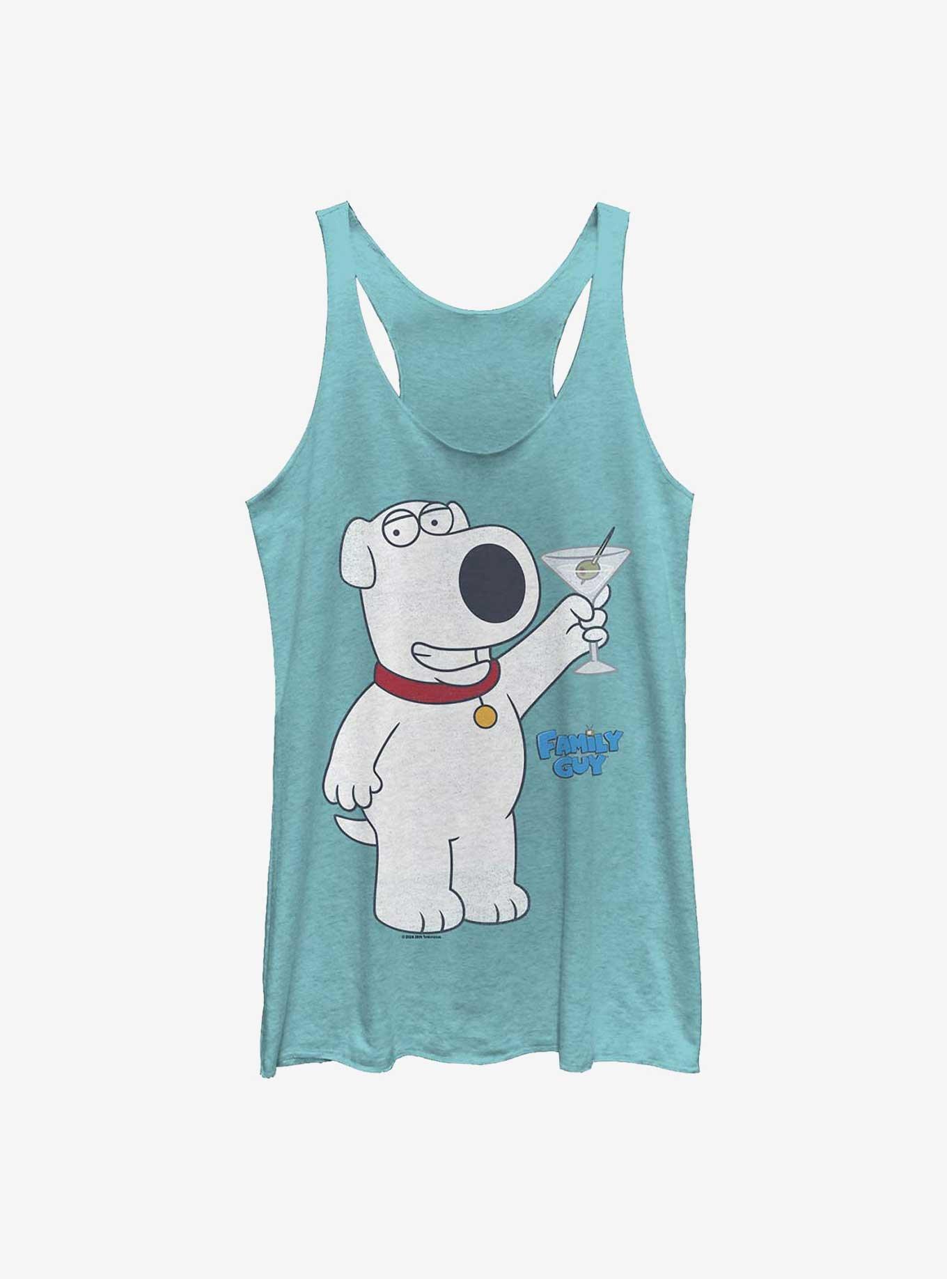 Family Guy Brian Martini Pose Womens Tank Top, TAHI BLUE, hi-res