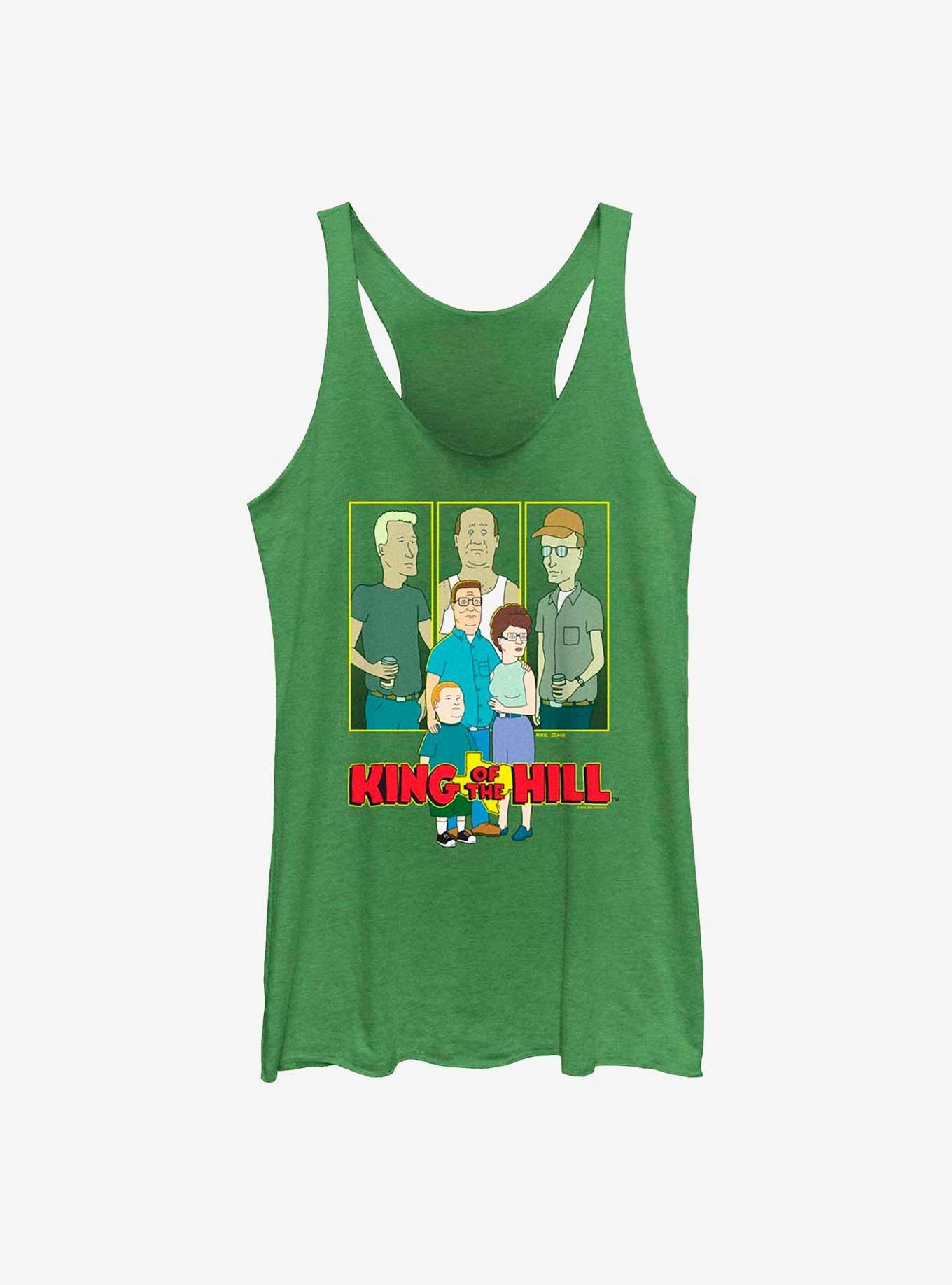 King of the Hill Hill Gang Panels Womens Tank Top, ENVY, hi-res