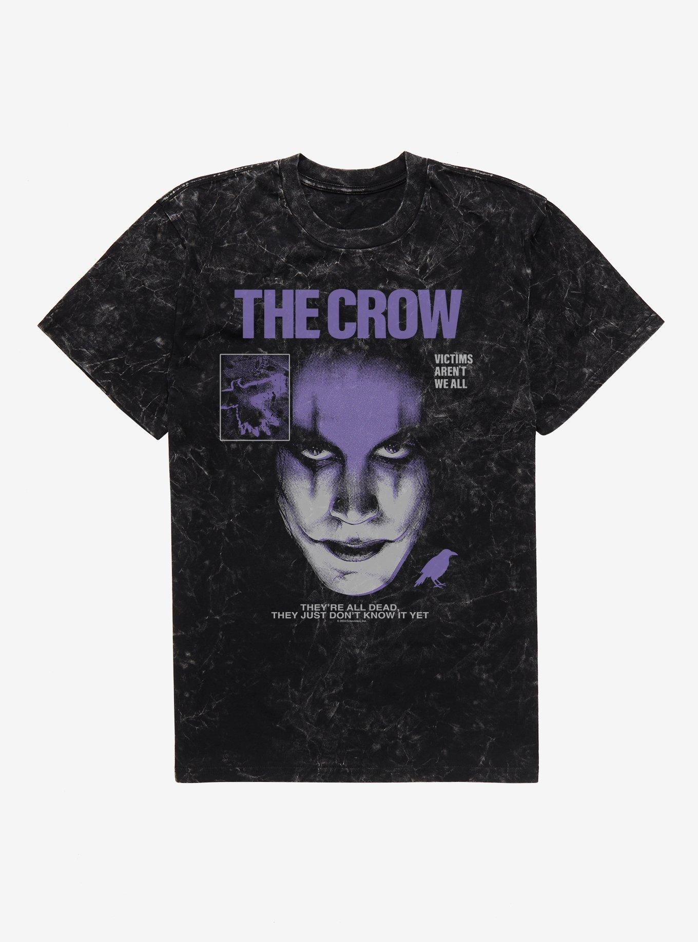 The Crow They're All Dead Mineral Wash T-Shirt, BLACK MINERAL WASH, hi-res