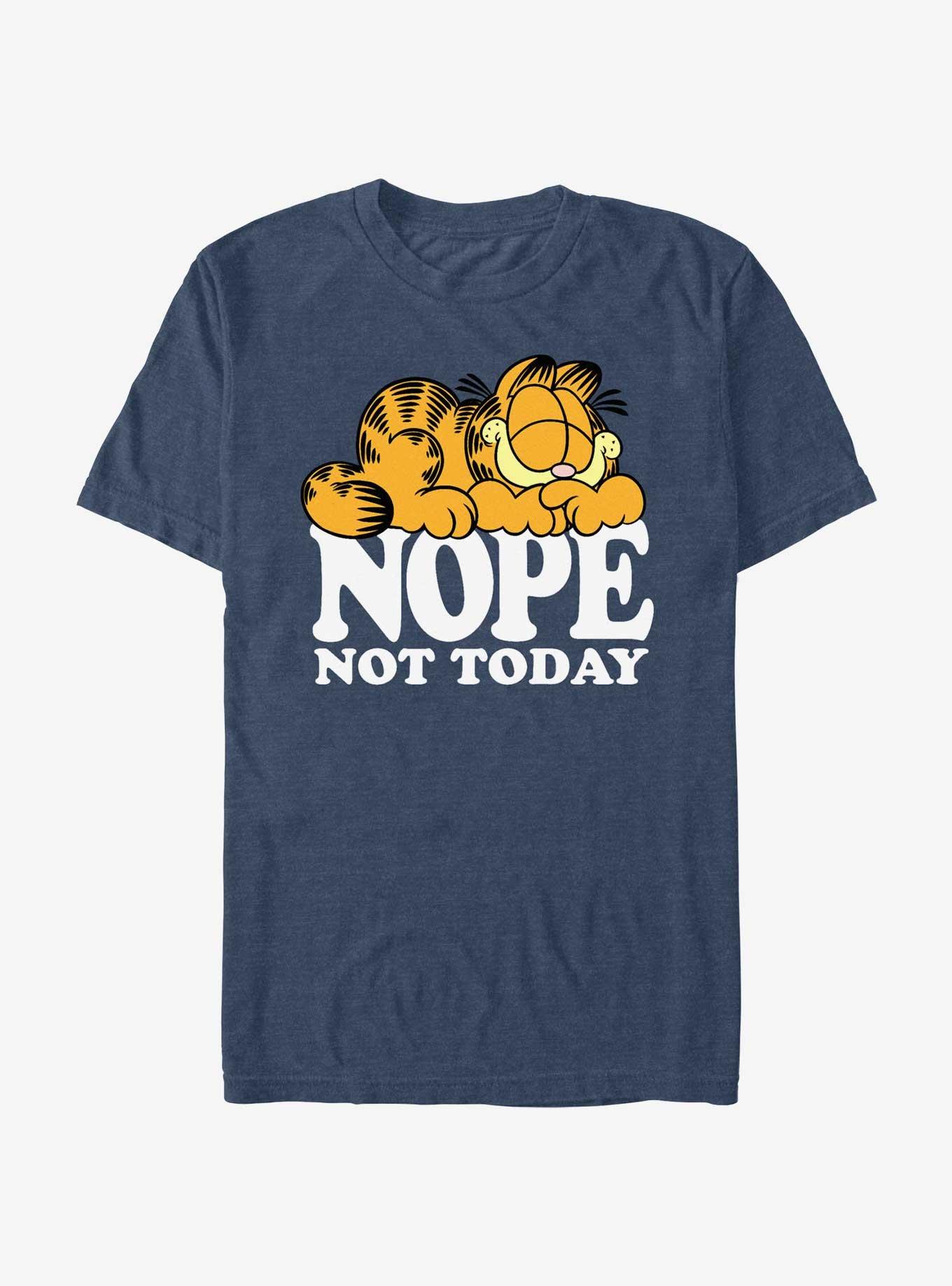 Garfield Nope Not Today T-Shirt, NAVY HTR, hi-res