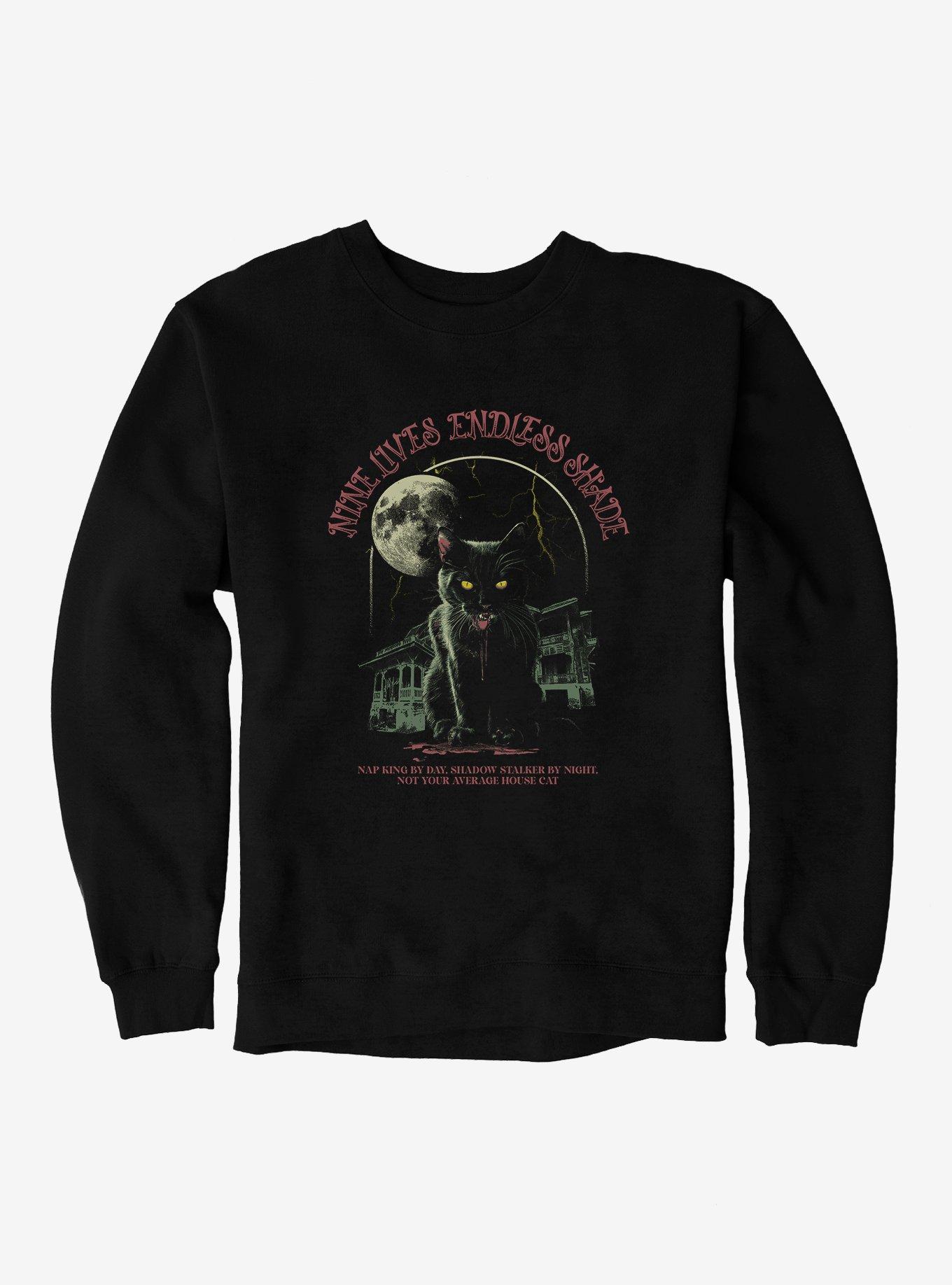 Not Your Average House Cat Sweatshirt, BLACK, hi-res