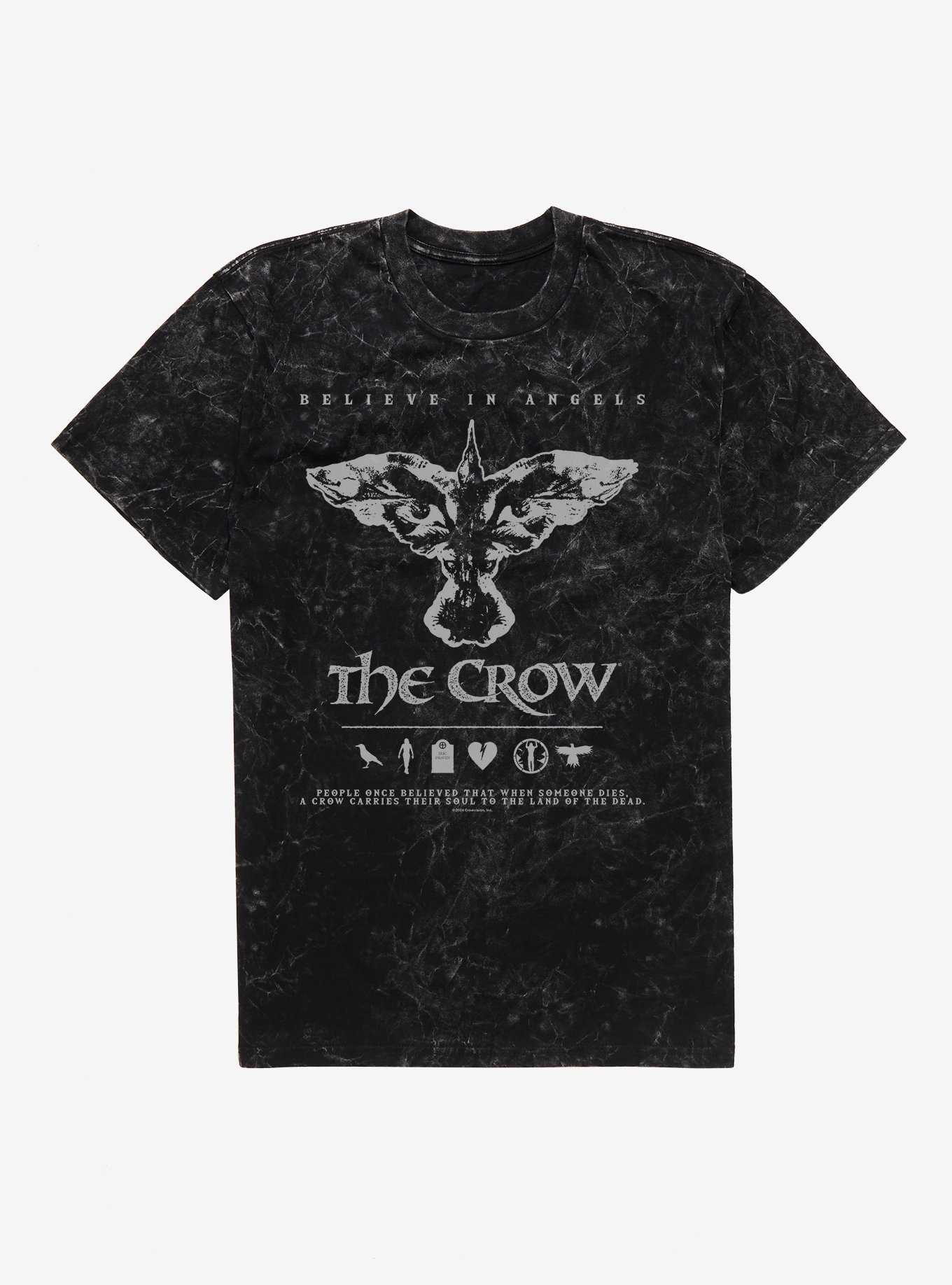 The Crow Believe In Angels Mineral Wash T-Shirt, , hi-res