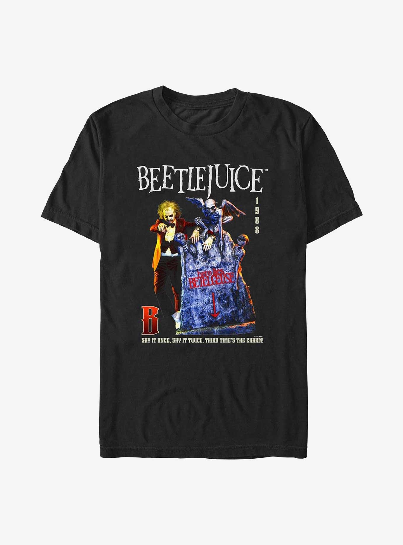 Beetlejuice Third Time's The Charm Big & Tall T-Shirt - BLACK | Hot Topic