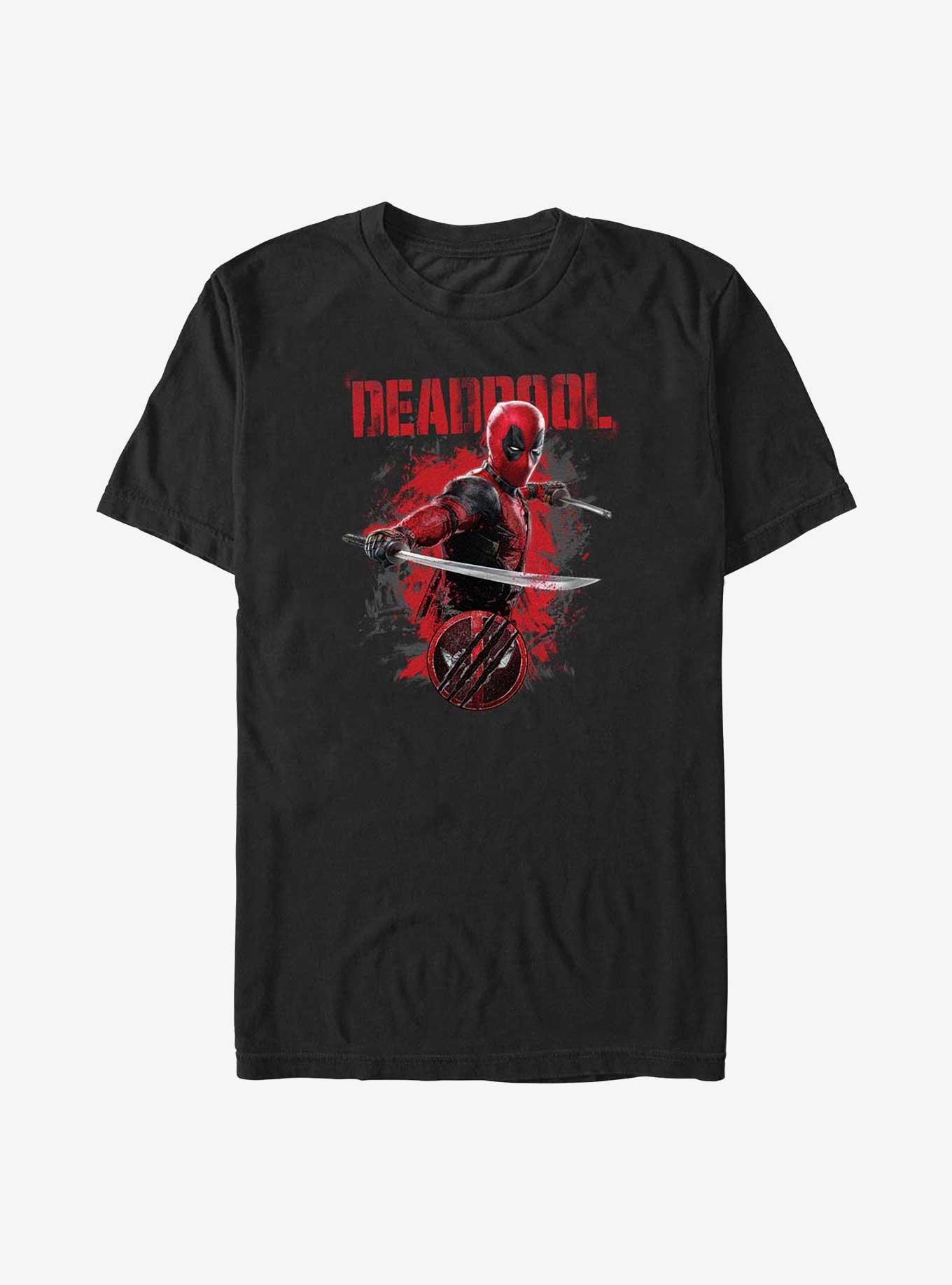 Marvel Deadpool & Wolverine Deadpool Paint Dump Big & Tall T-Shirt