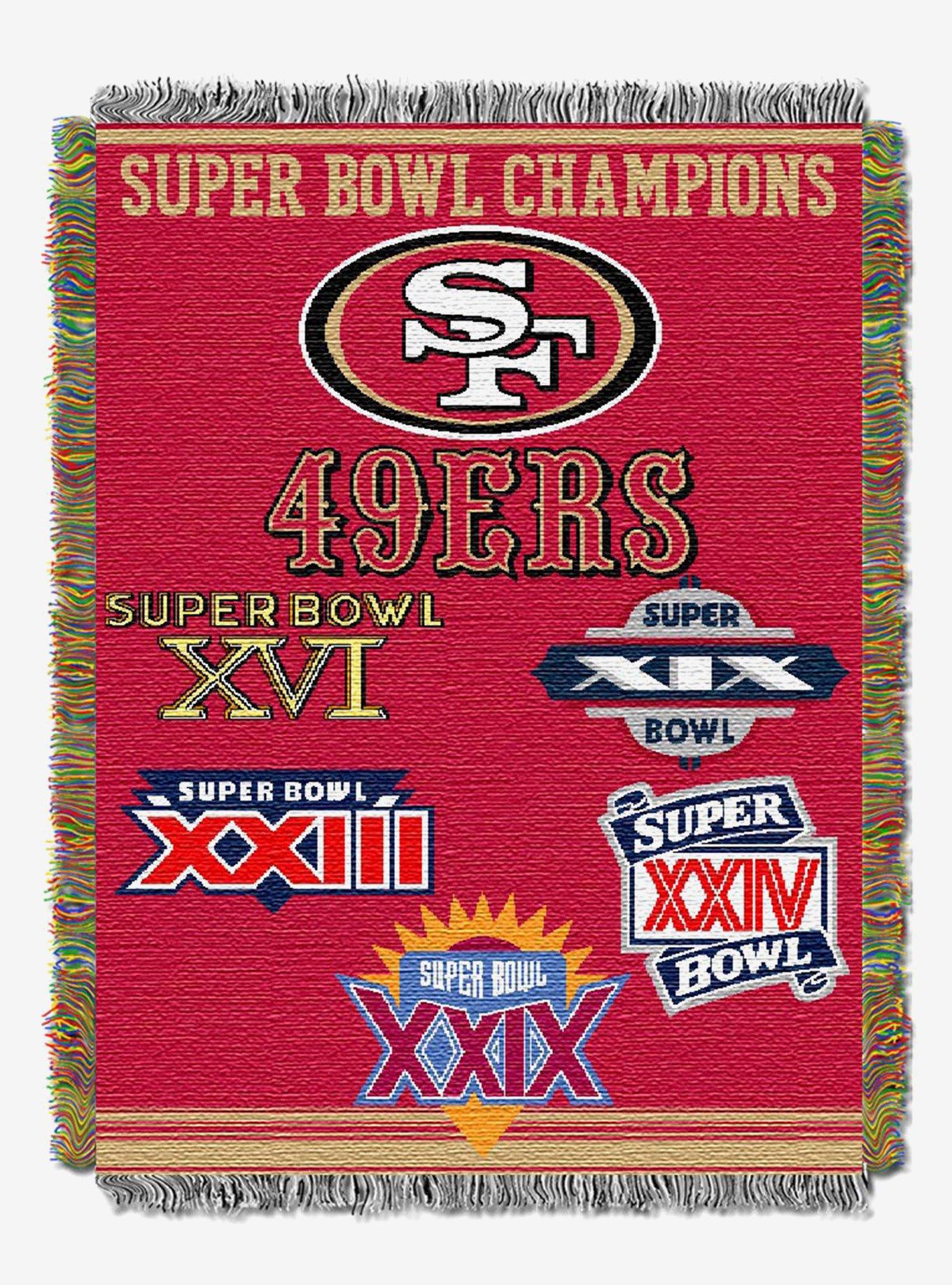 NFL San Francisco 49ers Commemorative Series 5x Champs Tapestry Wall Hanging, , hi-res