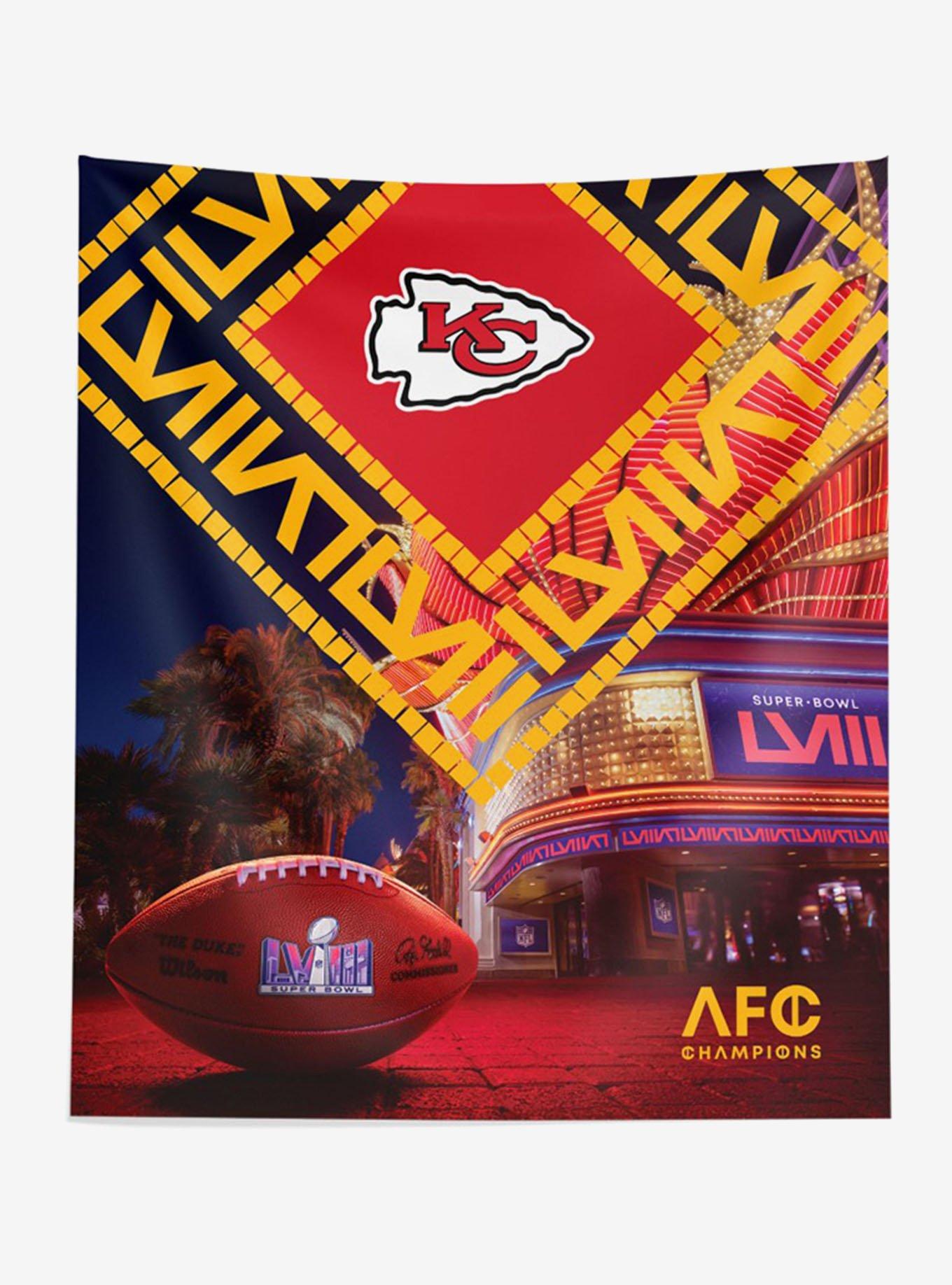 NFL Chiefs SB58 Arrival Participant Small Printed Wall Tapestry, , hi-res