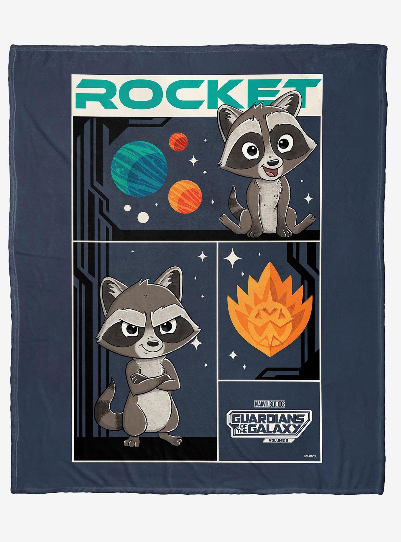 Marvel Guardians of the Galaxy 3 Space Rocket Silk Touch Throw, , hi-res