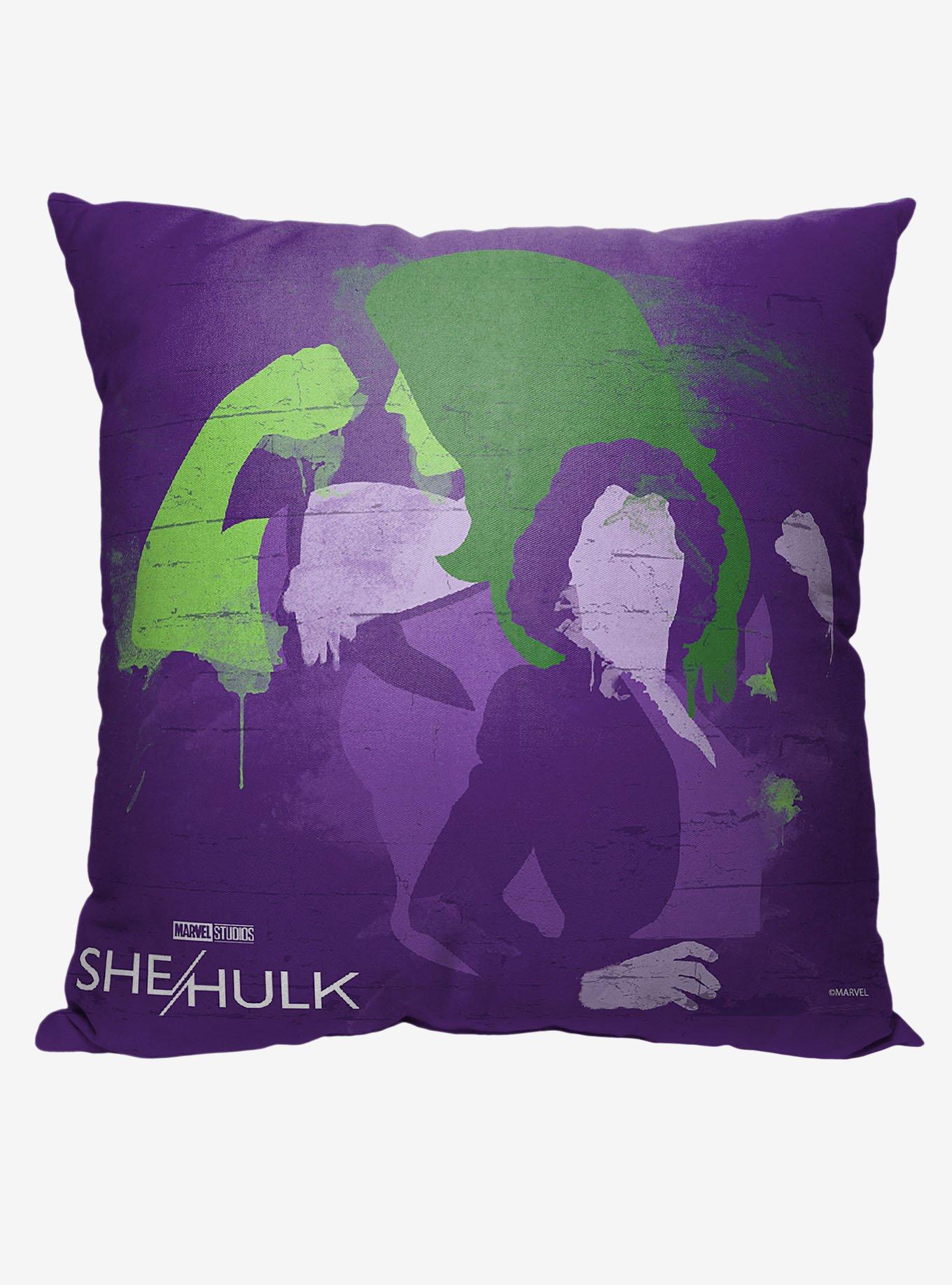 Marvel She Hulk Spray Painted Printed Throw Pillow, , hi-res