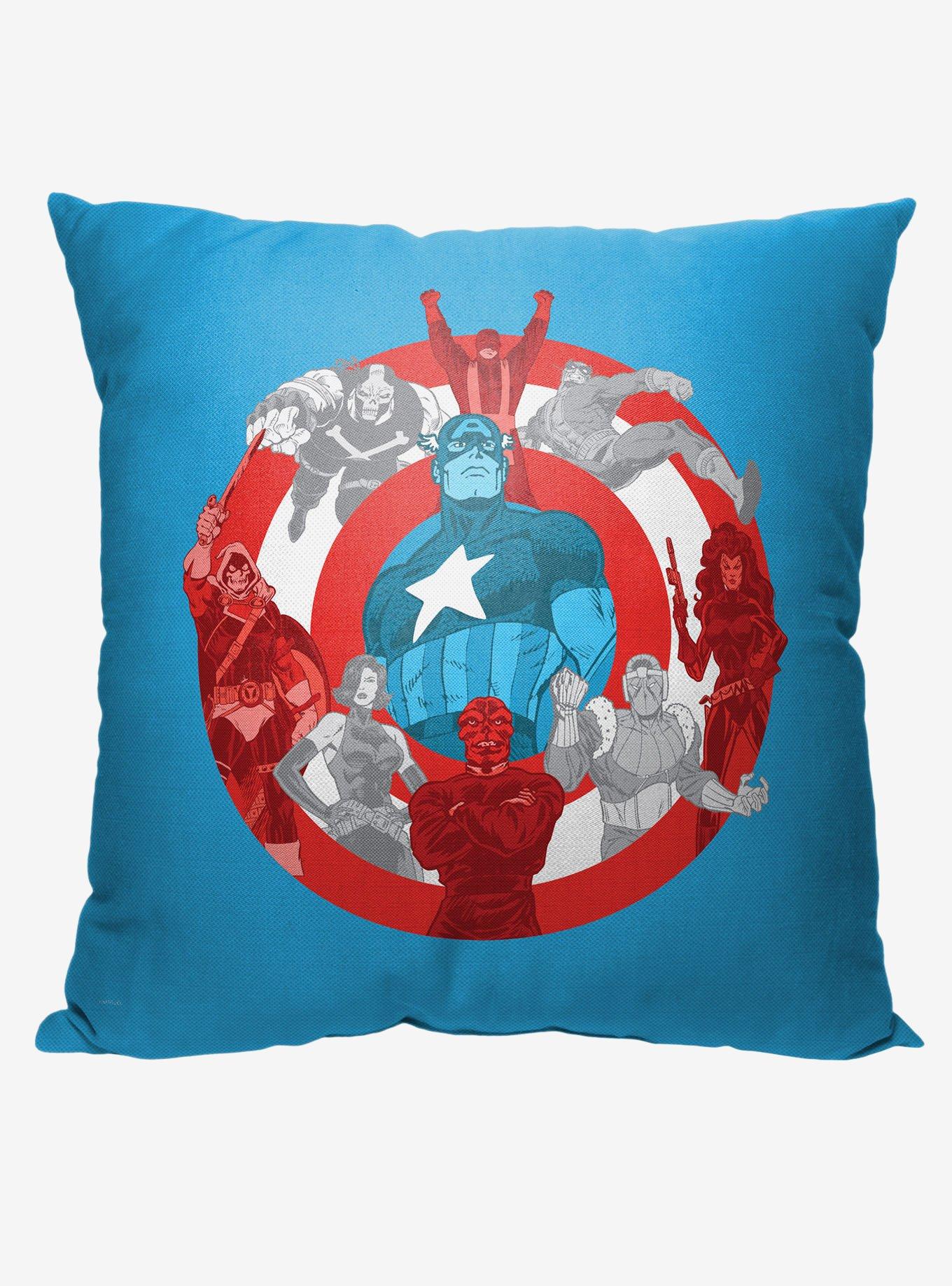 Marvel Captain America Shield From Villains Printed Throw Pillow BoxLunch