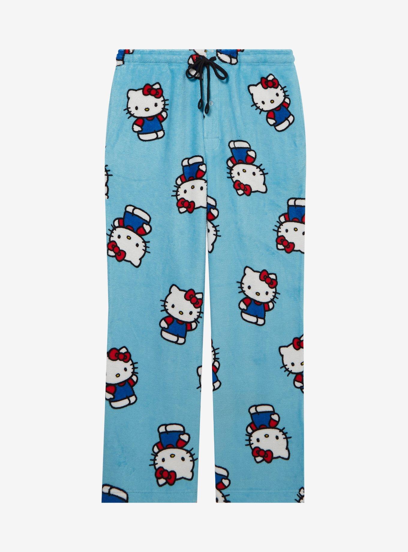 Sanrio Hello Kitty Plush Allover Print Sleep Pants — BoxLunch Exclusive, , hi-res