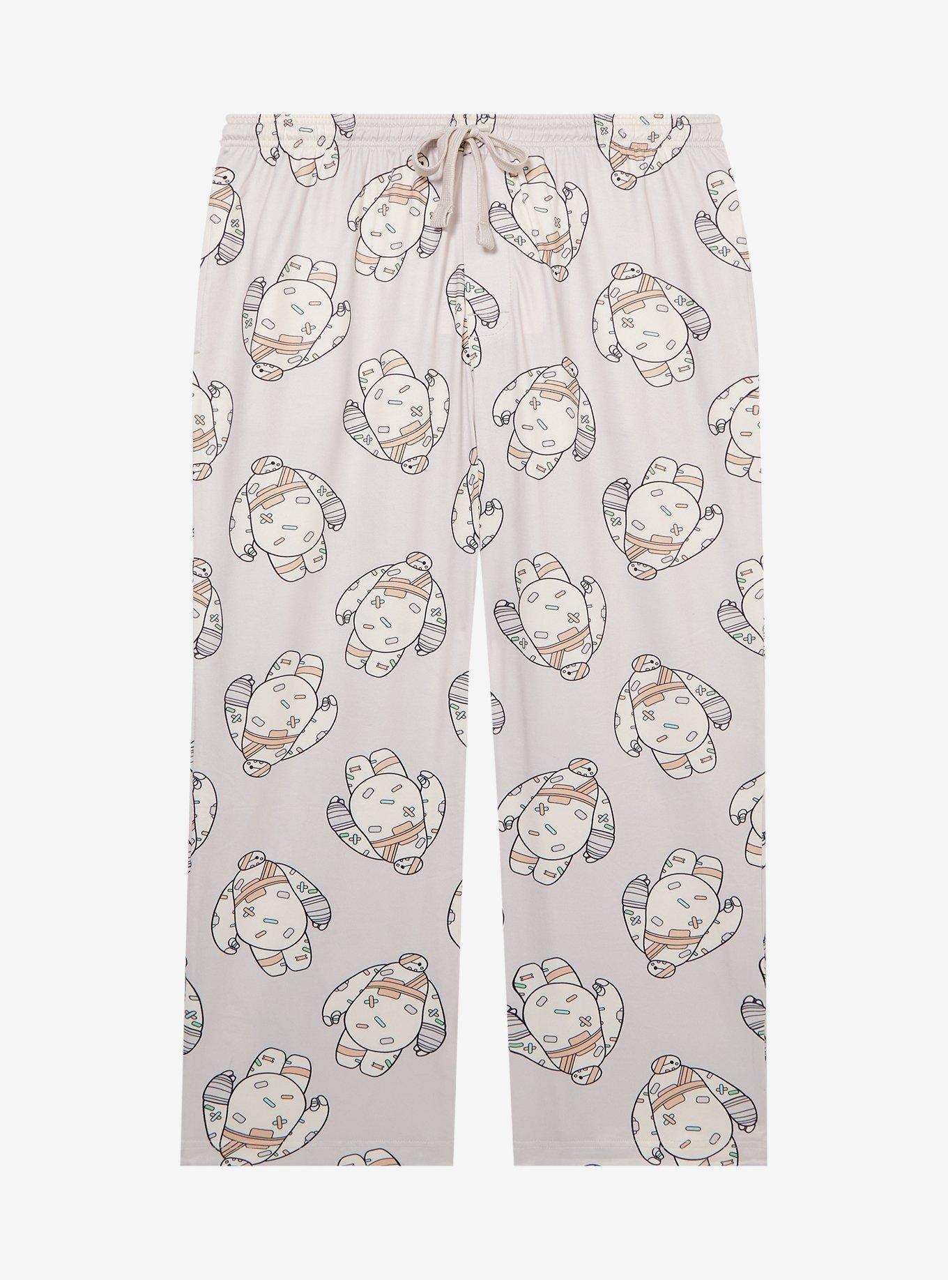 Big Hero 6 Baymax Bandage Allover Print Women's Plus Size Sleep Pants - BoxLunch Exclusive, BEIGE, hi-res