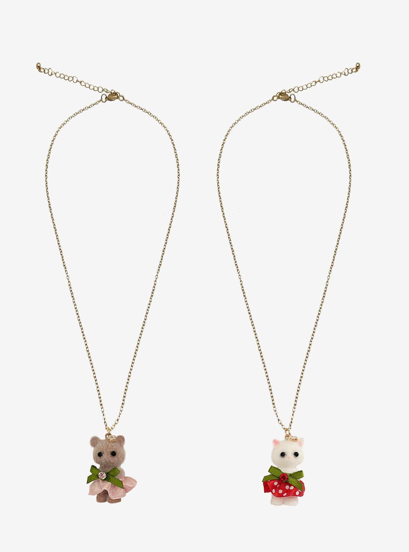 Sweet Society Cottagecore Kitties Best Friend Necklace Set