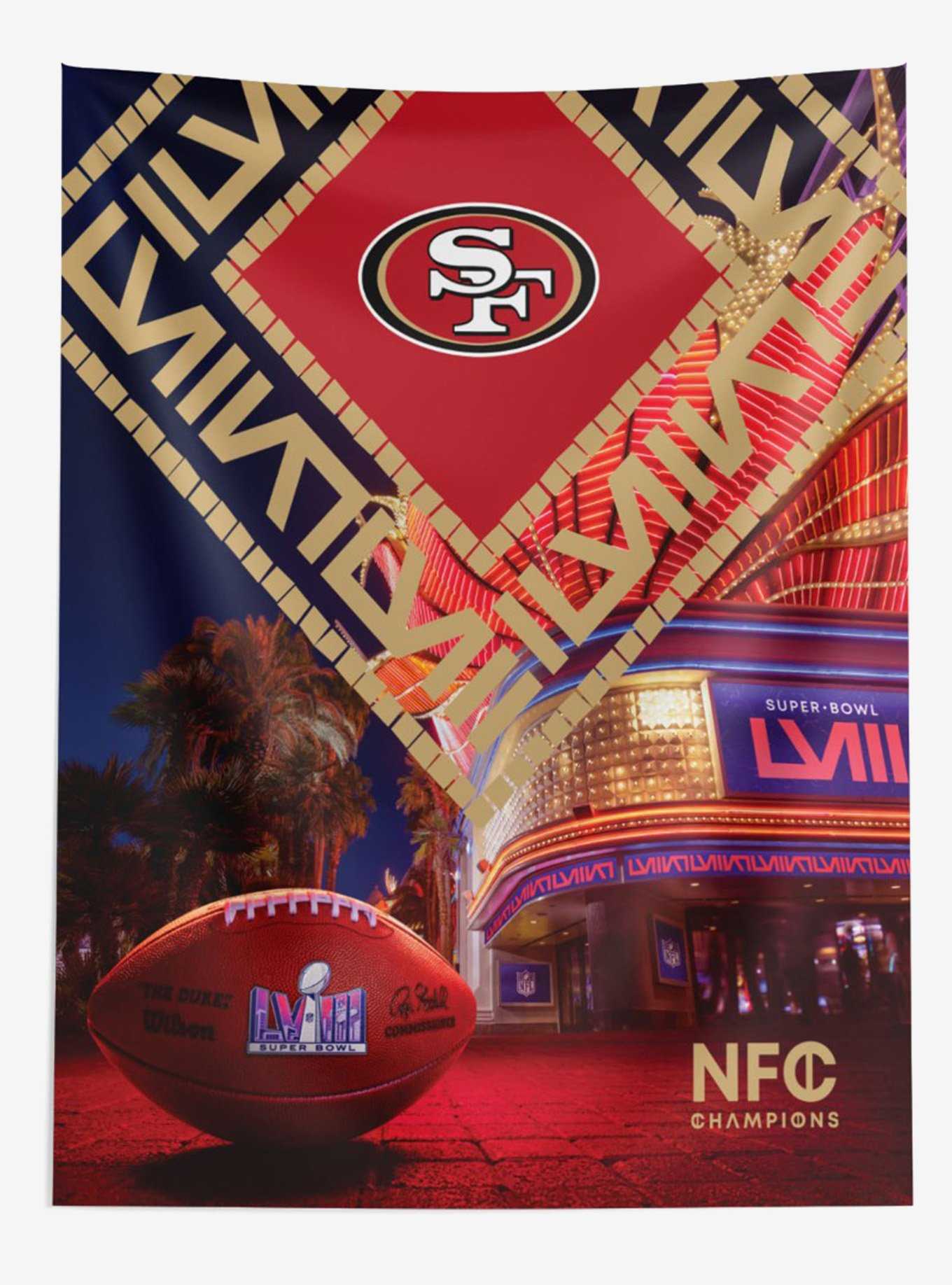 NFL 49ers SB58 Arrival Participant Large Printed Wall Tapestry, , hi-res