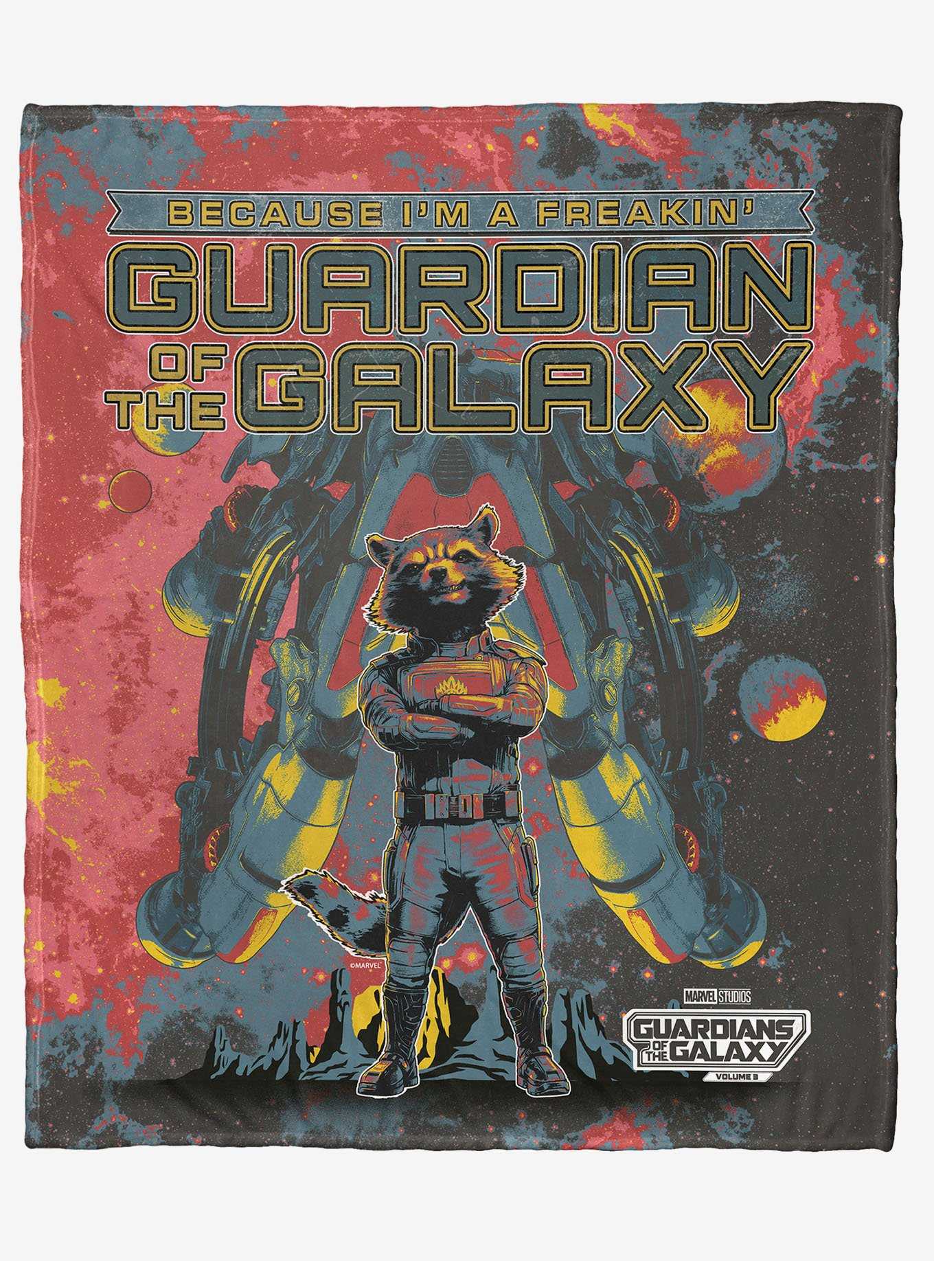 Marvel Guardians of the Galaxy 3 A Freakin' Guardian Silk Touch Throw, , hi-res