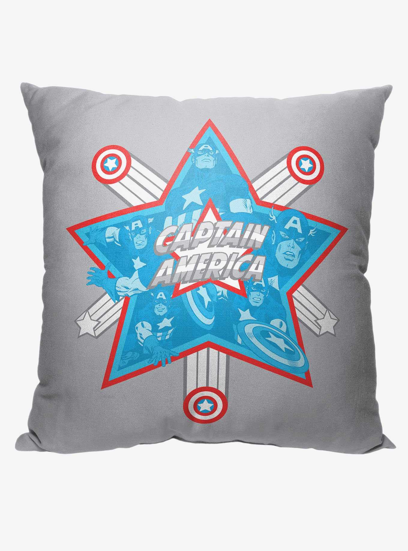 Marvel Captain America Bursting in Air Printed Throw Pillow, , hi-res
