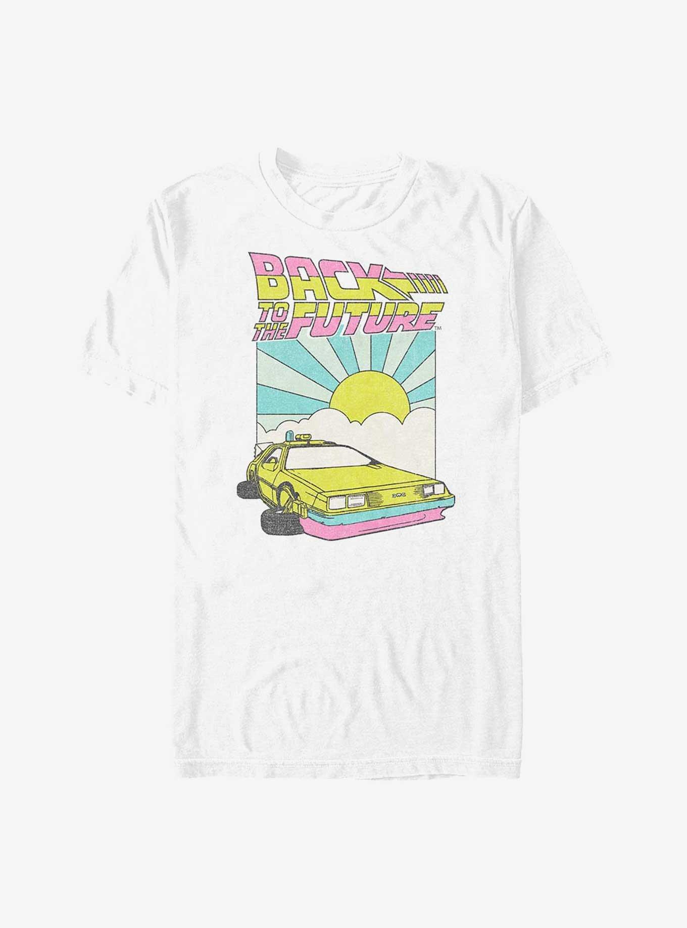 Back to the Future Retro DeLorean Big & Tall T-Shirt, WHITE, hi-res