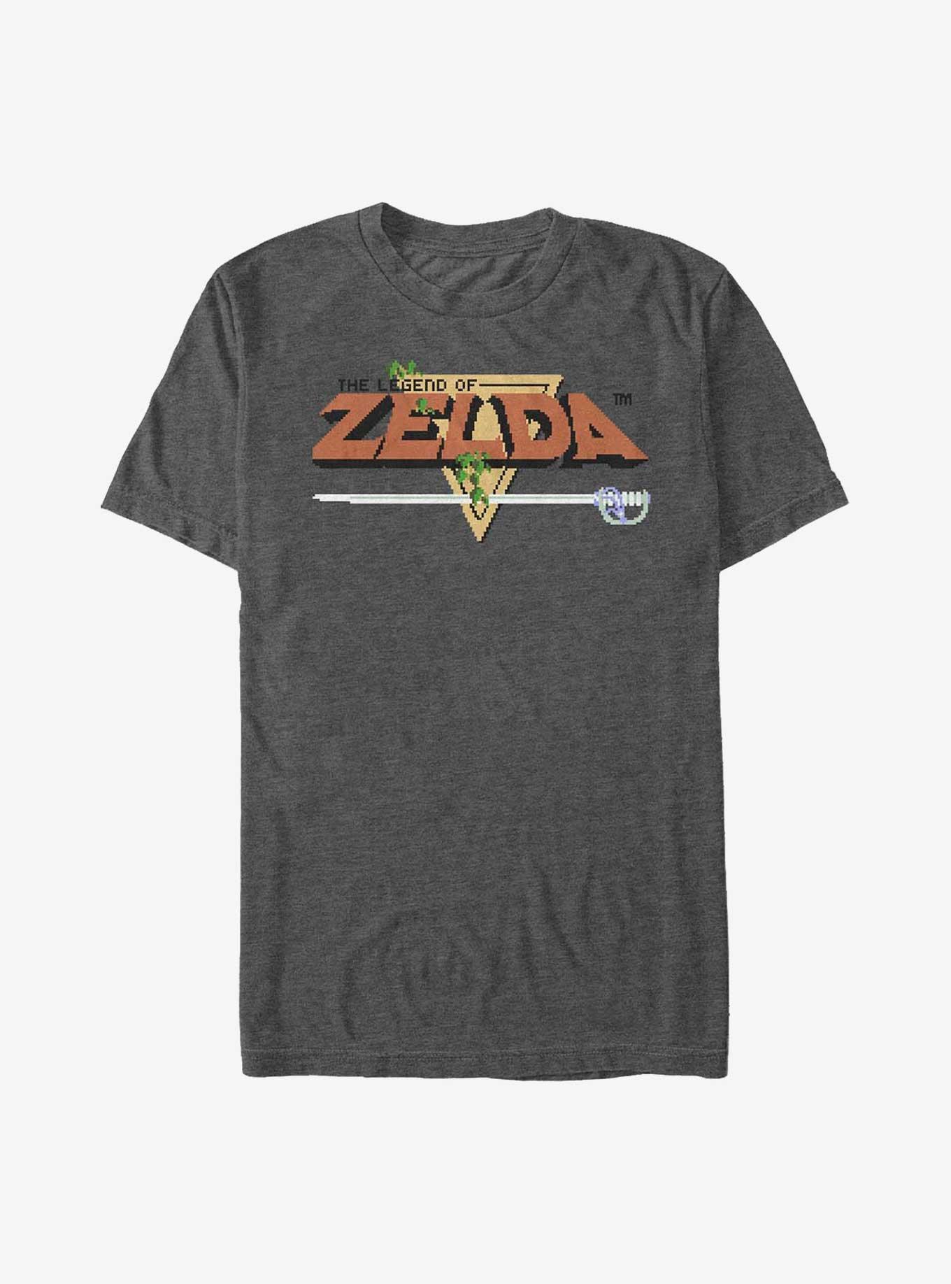 The Legend of Zelda Original Title Big & Tall T-Shirt, CHAR HTR, hi-res