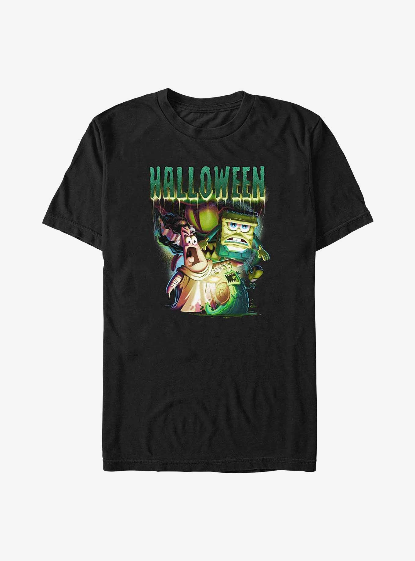 Spongebob Squarepants Shock Halloween Big & Tall T-Shirt, BLACK, hi-res