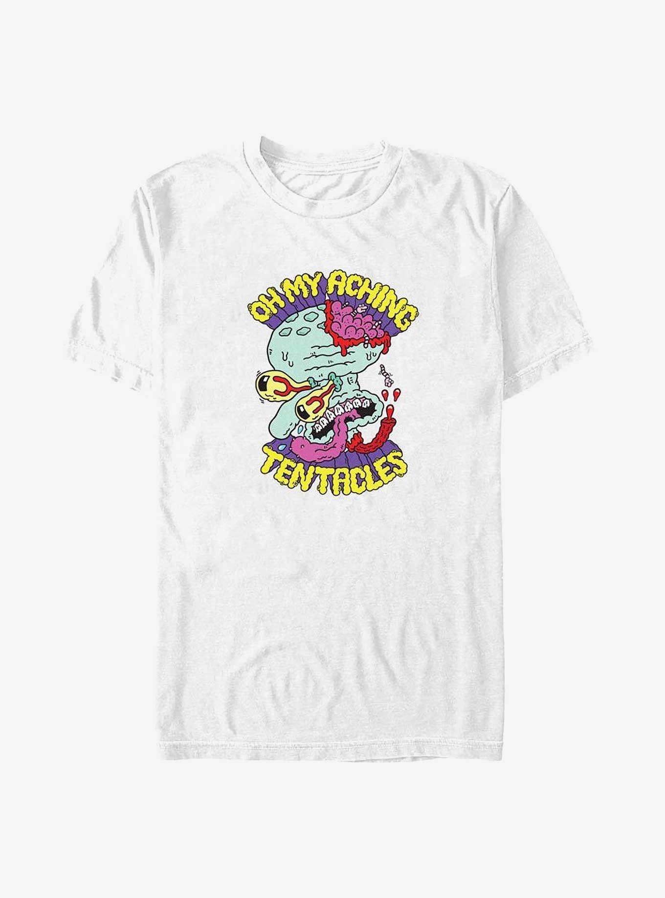 Spongebob Squarepants Squidward Oh My Aching Tentacles Big & Tall T-Shirt, WHITE, hi-res