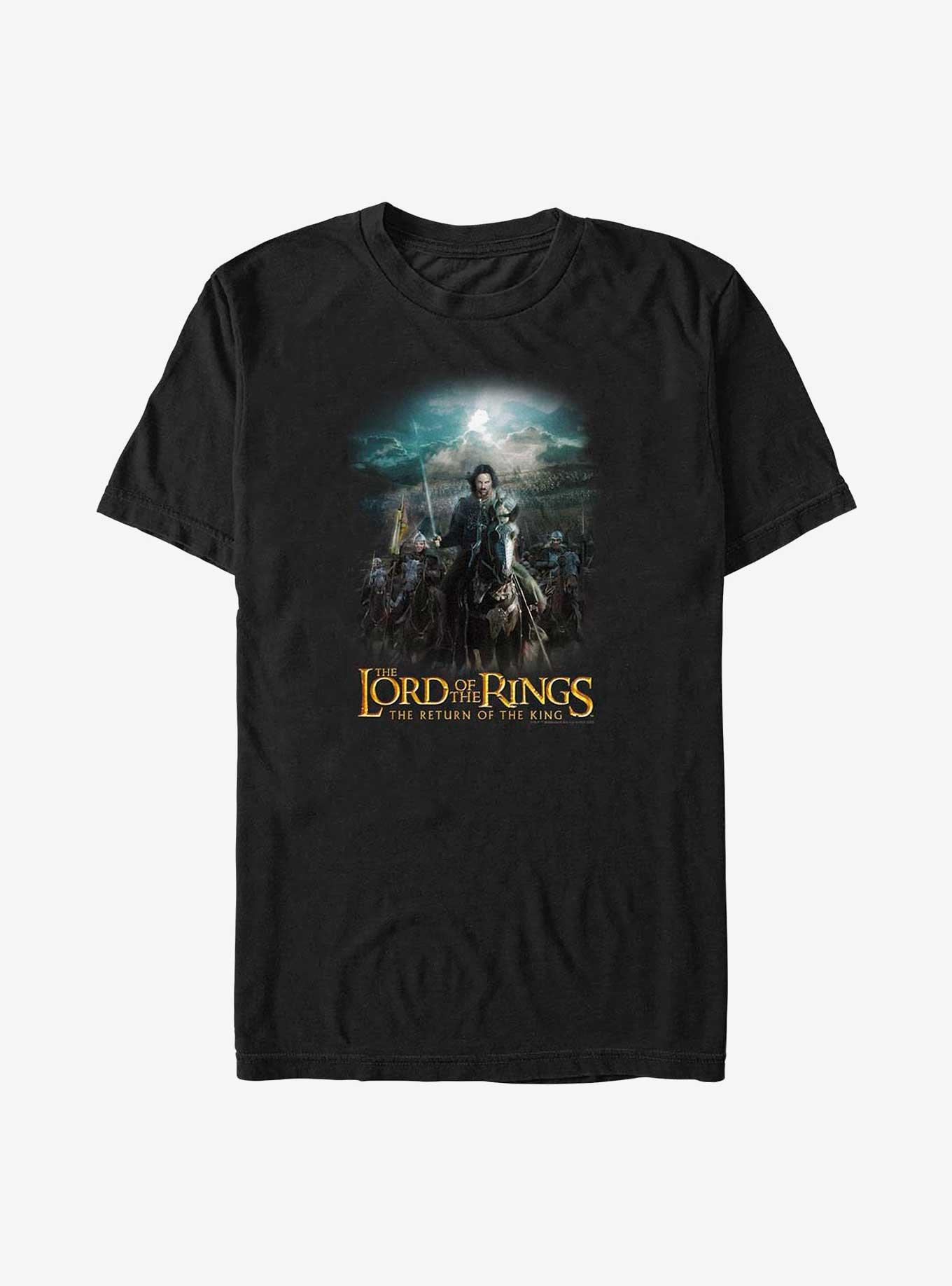 The Lord of the Rings The Return Of The King Poster Big & Tall T-Shirt, BLACK, hi-res