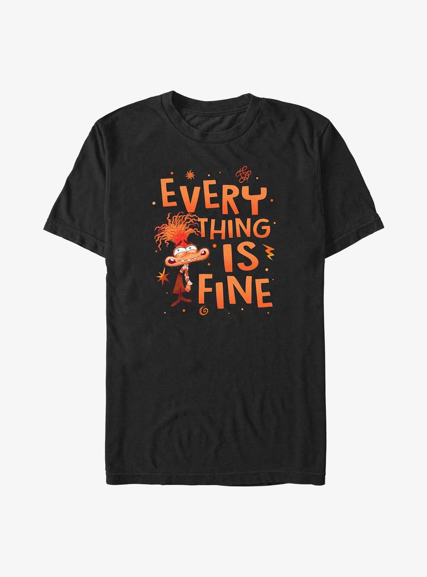 Disney Pixar Inside Out This Is Fine Big & Tall T-Shirt, BLACK, hi-res