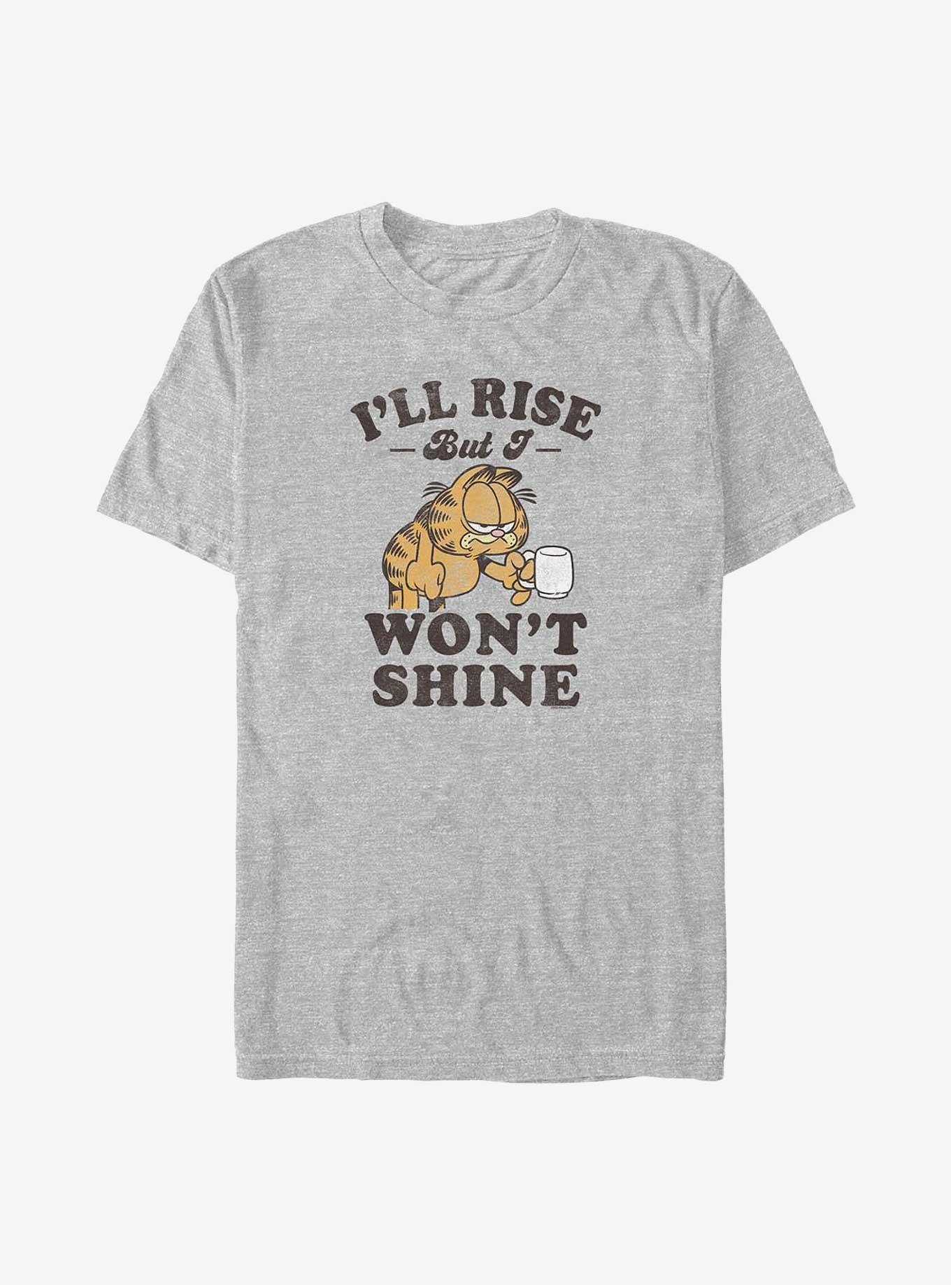 Garfield I'll Rise But I Won't Shine Big & Tall T-Shirt, , hi-res