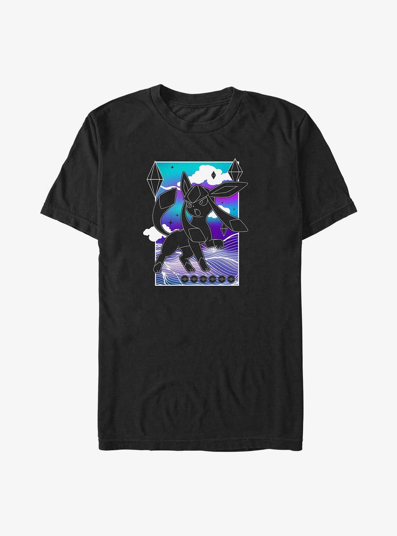 Pokemon Glaceon Northern Lights Big & Tall T-Shirt