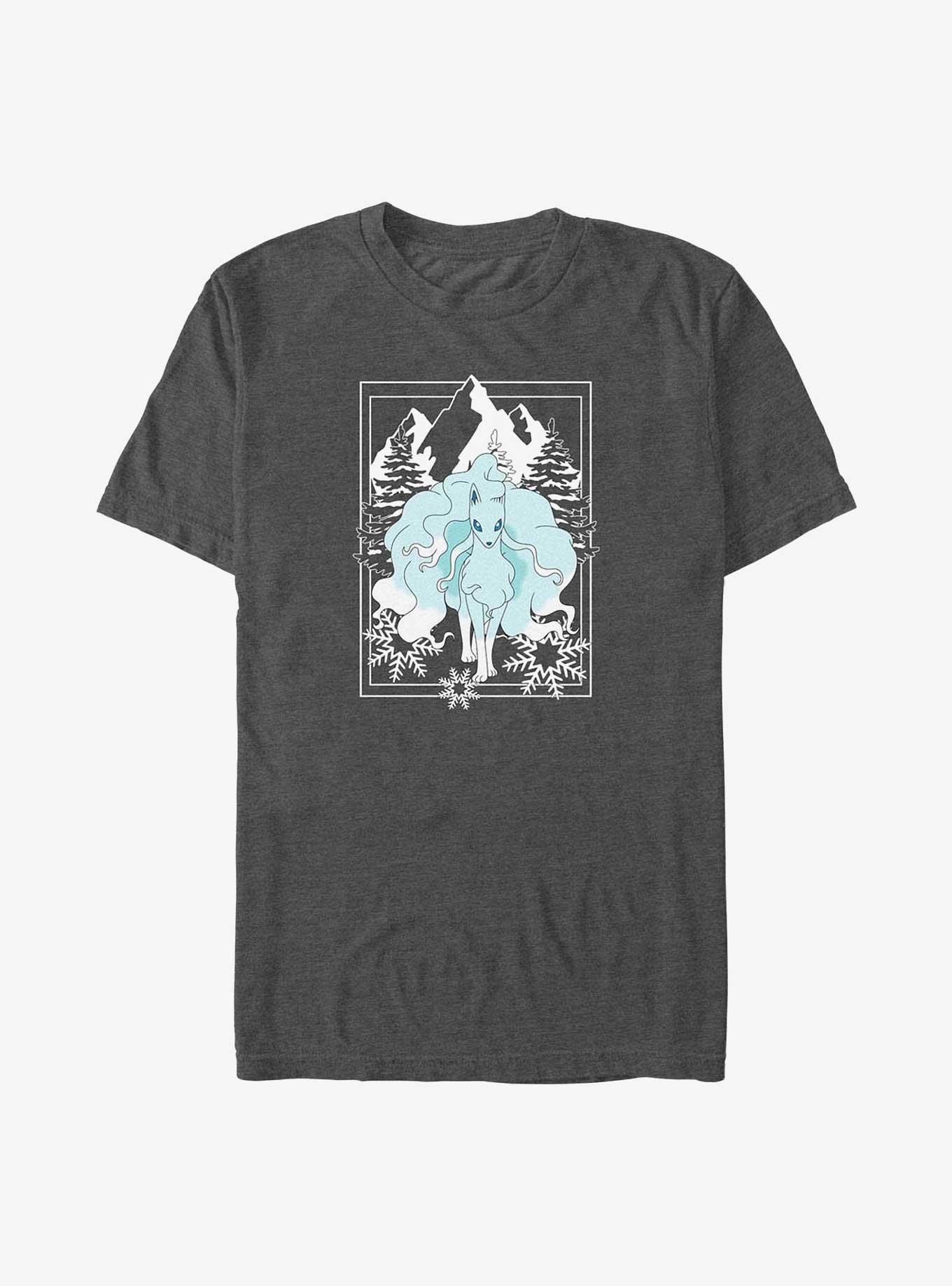 Pokemon Ninetales Winter Scene Big & Tall T-Shirt, , hi-res