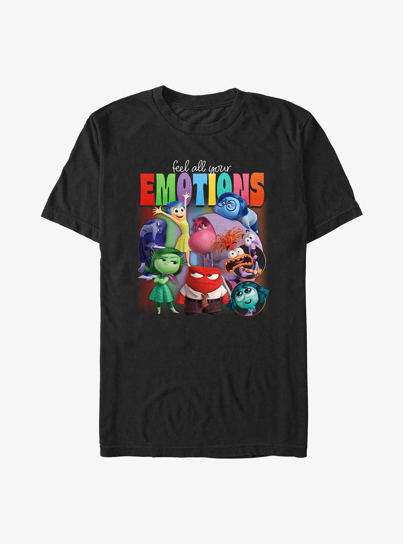 Disney Pixar Inside Out Feel Your Emotions Big & Tall T-Shirt, BLACK, hi-res