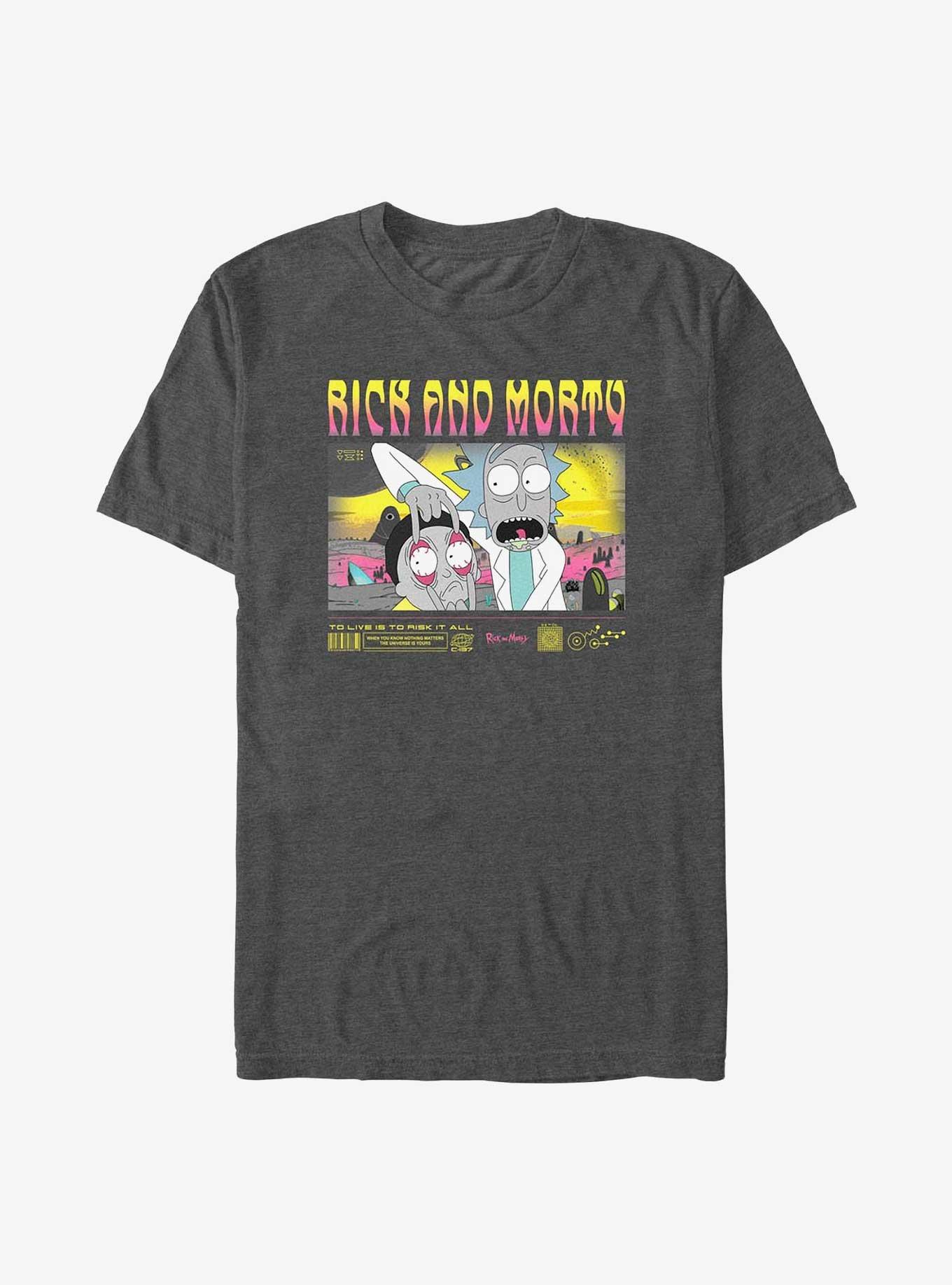 Rick and Morty Eyes Open Morty Big & Tall T-Shirt, CHAR HTR, hi-res