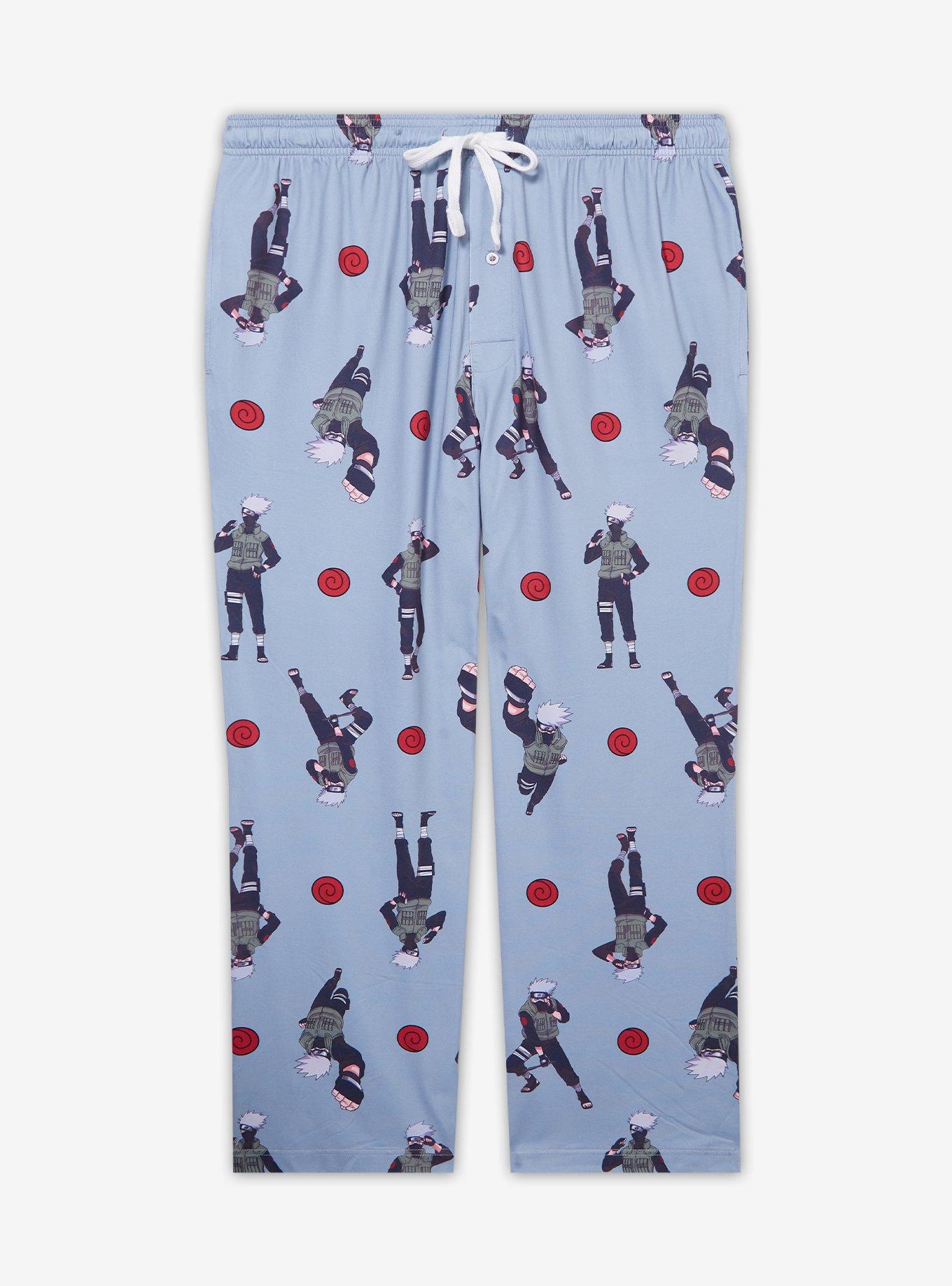 Naruto Shippuden Kakashi Hatake Allover Print Women's Plus Size Sleep Pants - BoxLunch Exclusive, GREY, hi-res