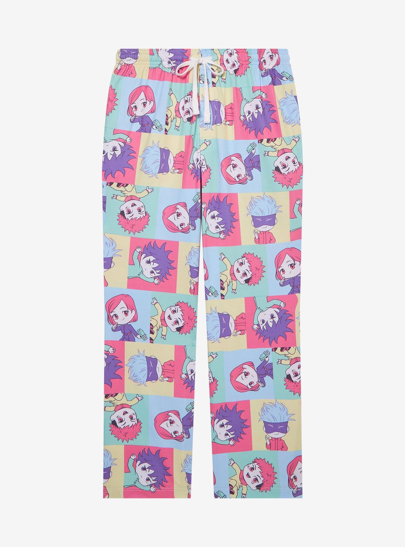 Jujutsu Kaisen Character Grid Allover Print Sleep Pants &mdash; BoxLunch Exclusive, MULTI, hi-res