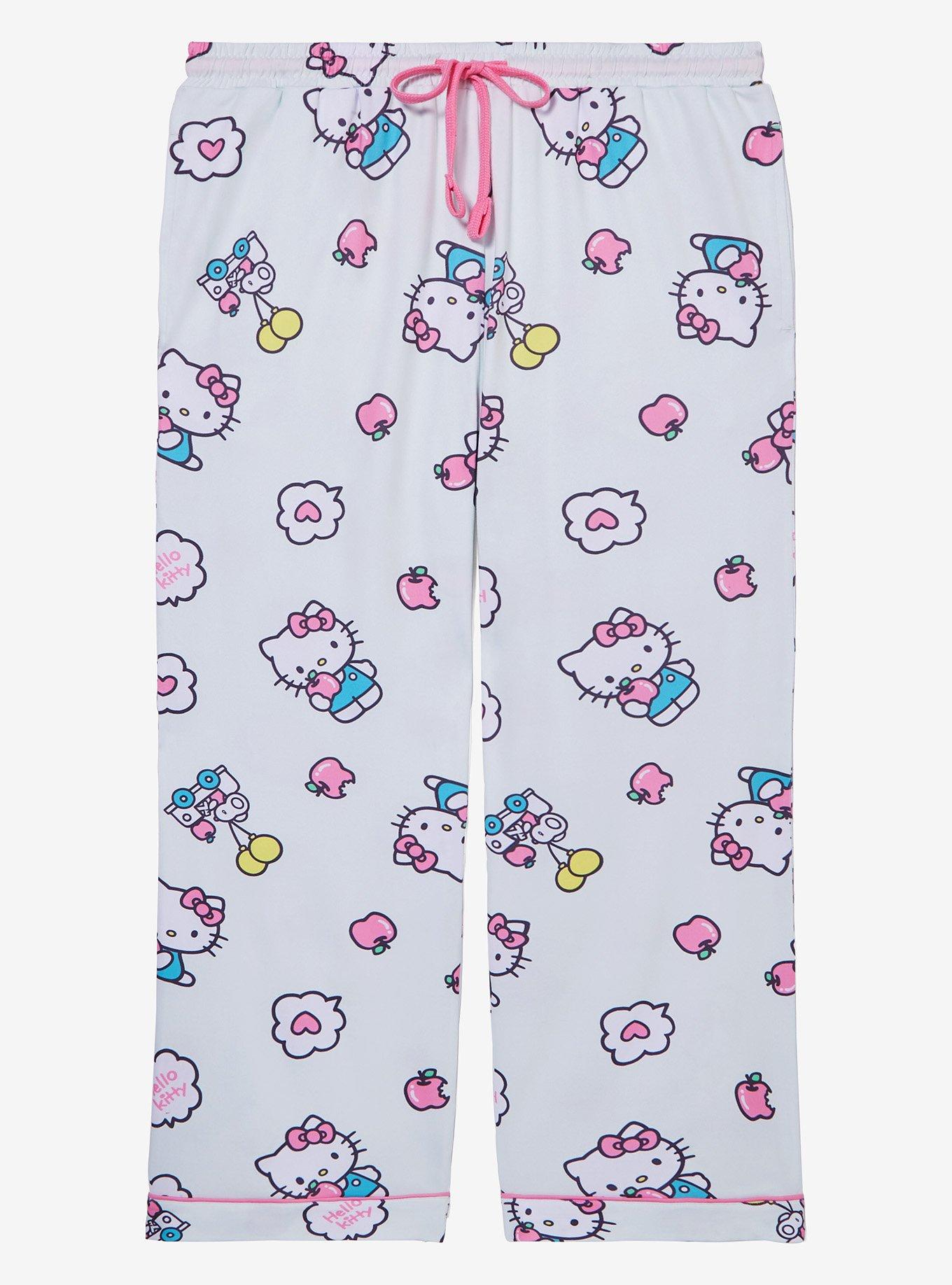 Sanrio Hello Kitty Apples Allover Print Women's Plus Size Sleep Pants - BoxLunch Exclusive, , hi-res