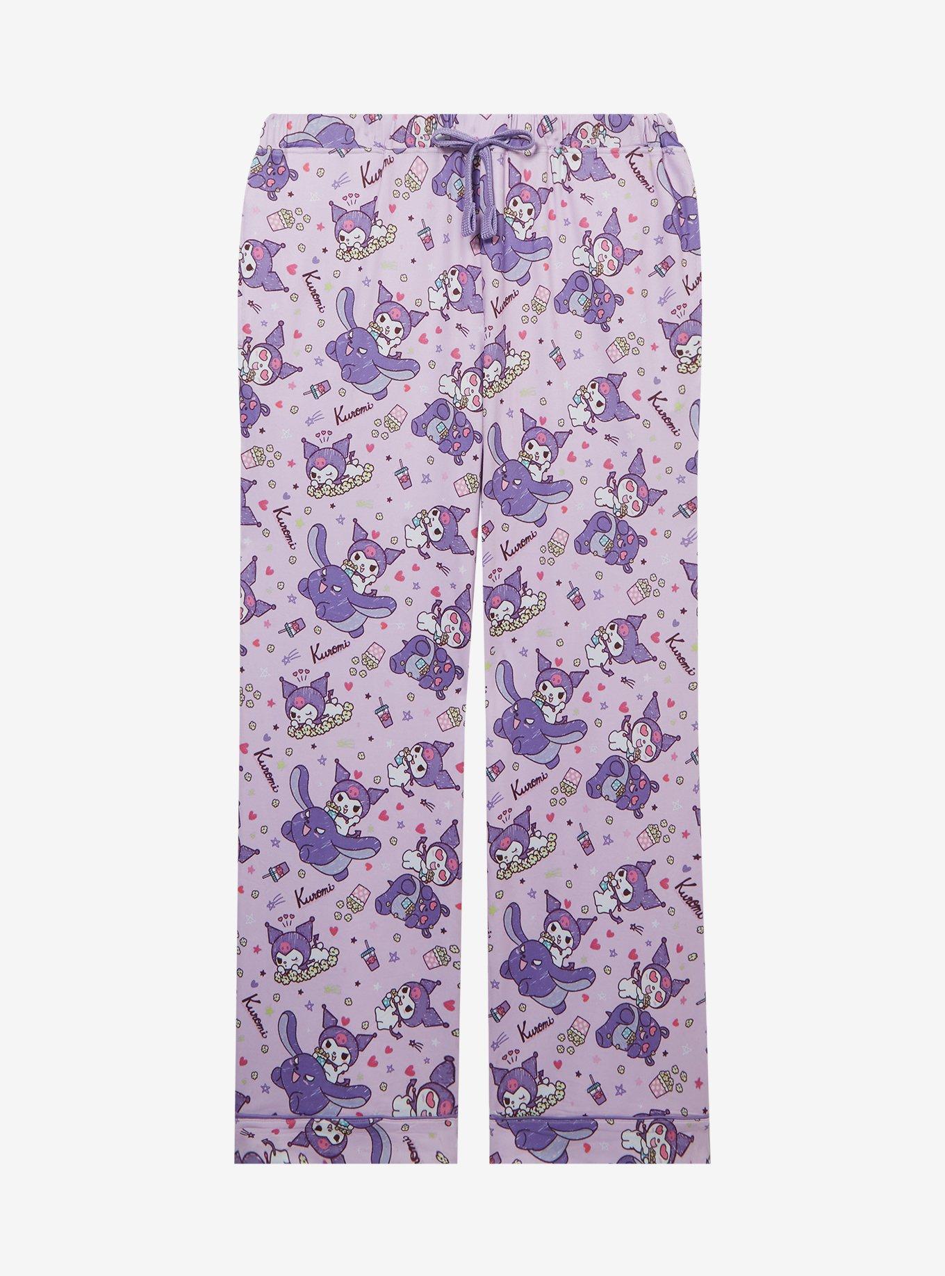 Sanrio Kuromi Sleepover Women's Sleep Pants &mdash; BoxLunch Exclusive, LAVENDER, hi-res