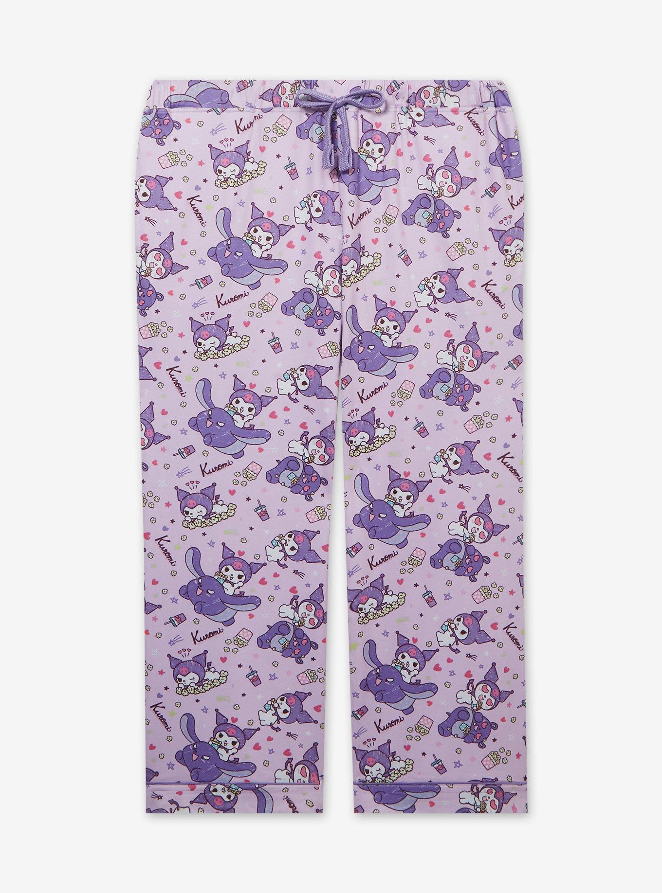 Sanrio Kuromi Sleepover Women's Plus Size Sleep Pants &mdash; BoxLunch Exclusive, LAVENDER, hi-res
