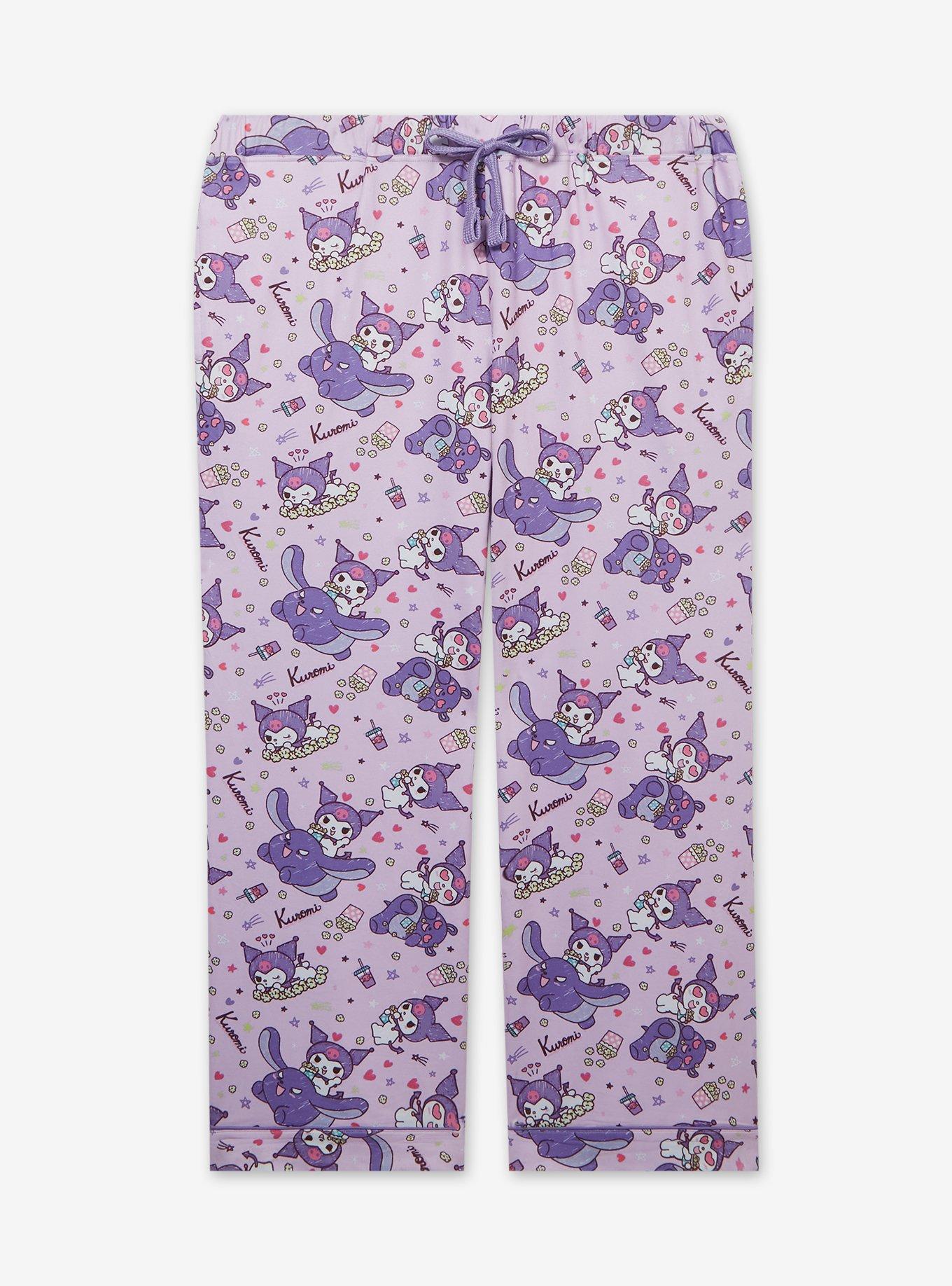 Sanrio Kuromi Sleepover Women's Plus Size Sleep Pants — BoxLunch Exclusive, LAVENDER, hi-res