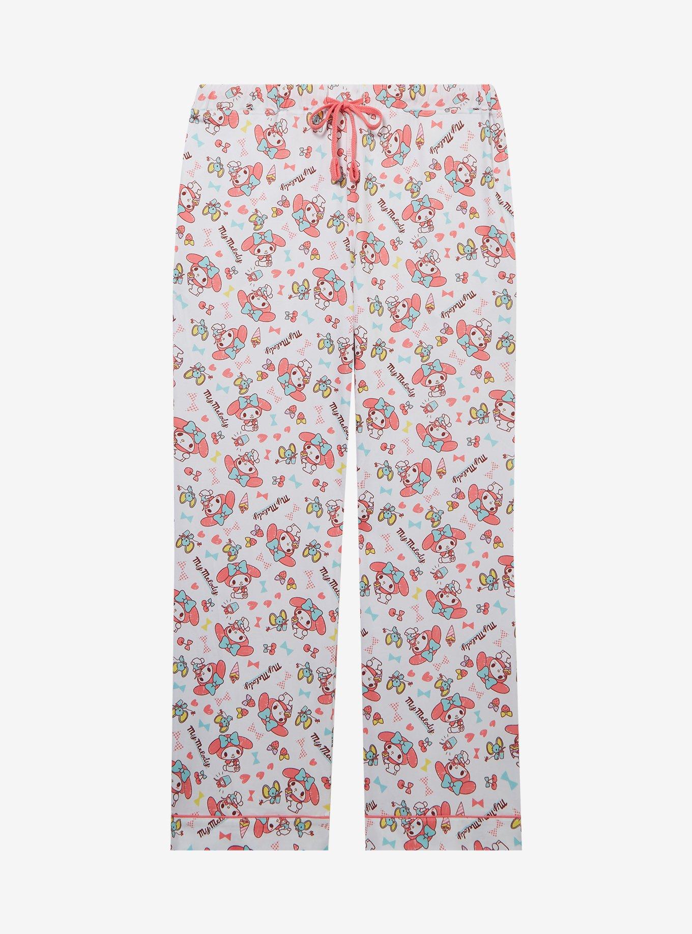 Sanrio My Melody Allover Print Women's Sleep Pants — BoxLunch Exclusive, BRIGHT WHITE, hi-res