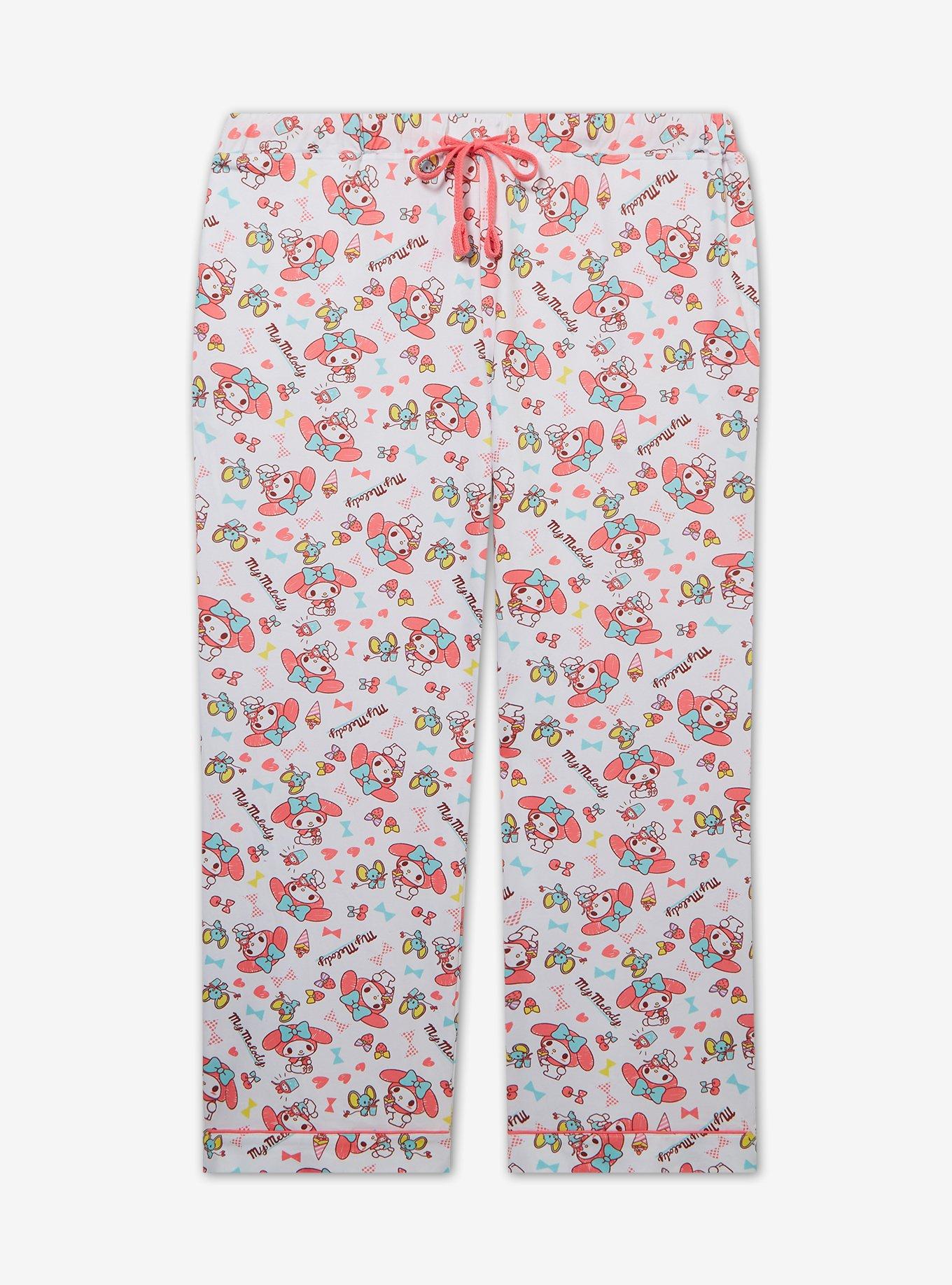 Sanrio My Melody Allover Print Women's Plus Size Sleep Pants - BoxLunch Exclusive, BRIGHT WHITE, hi-res