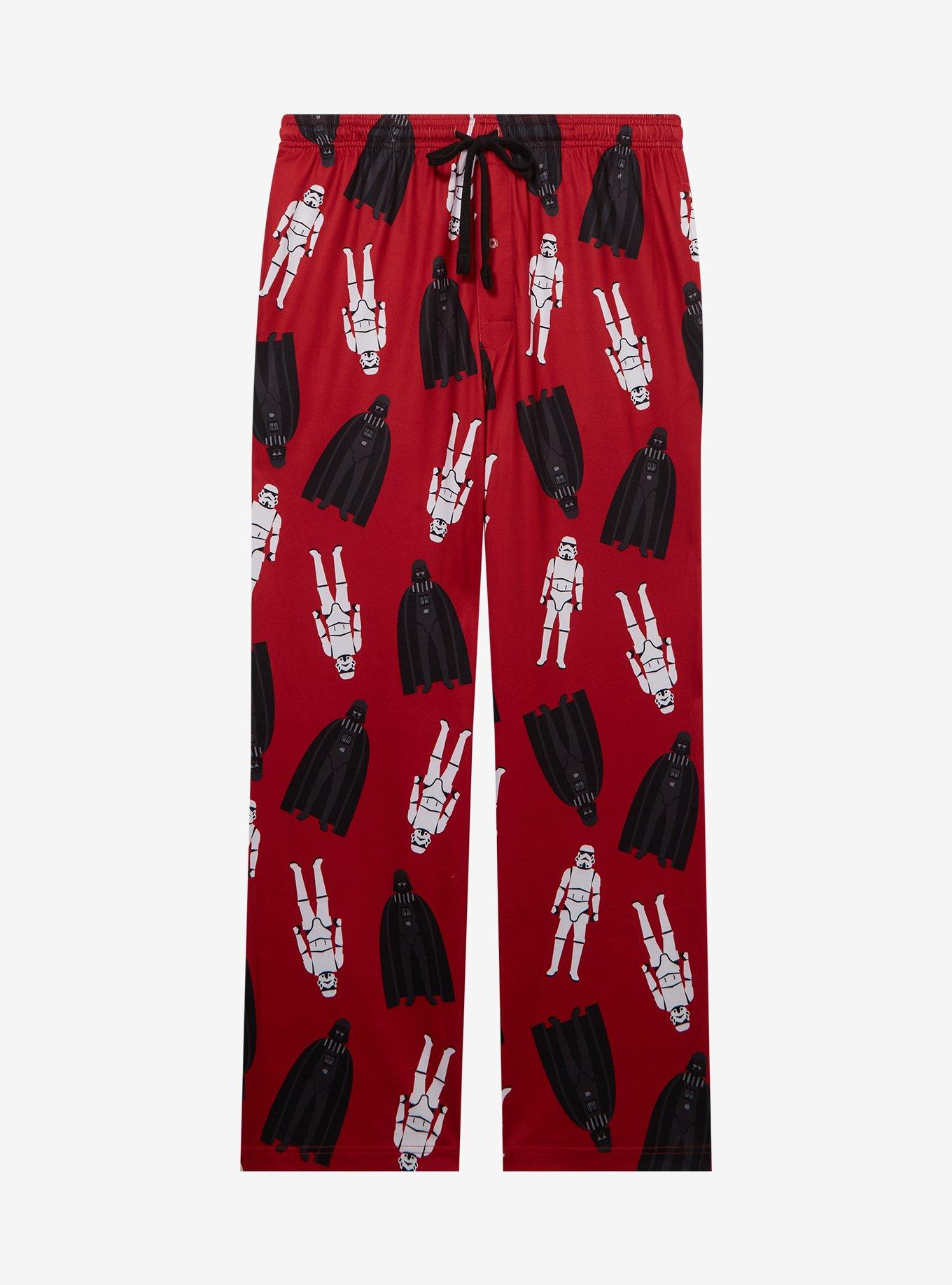 Star Wars Darth Vader and Stormtrooper Allover Print Sleep Pants — BoxLunch Exclusive, RED, hi-res