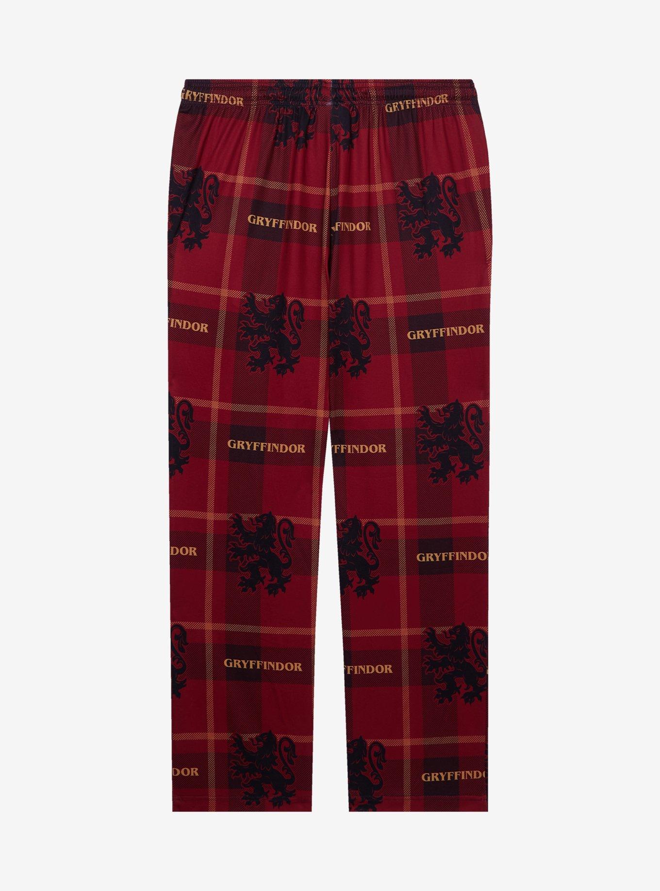Harry Potter Gryffindor Plaid Allover Print Sleep Pants - BoxLunch Exclusive, PLAID - RED, hi-res