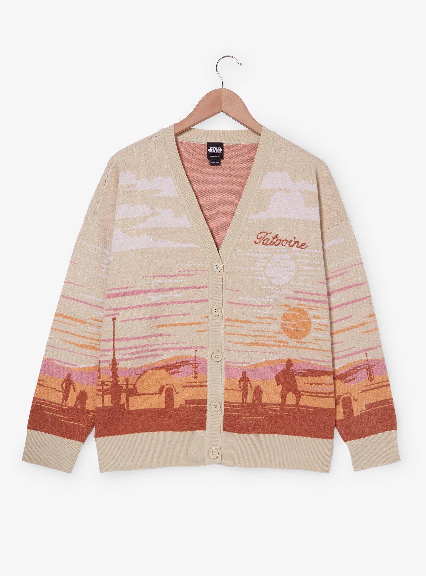 Her Universe Star Wars Tatooine Sunset Women's Plus Size Cardigan &mdash; BoxLunch Exclusive, MULTI, hi-res