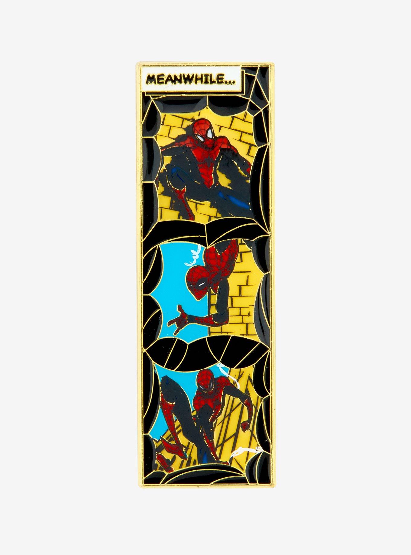 Loungefly Marvel Spider-Man Comic Book Multi-Scene Enamel Pin — BoxLunch Exclusive, , hi-res