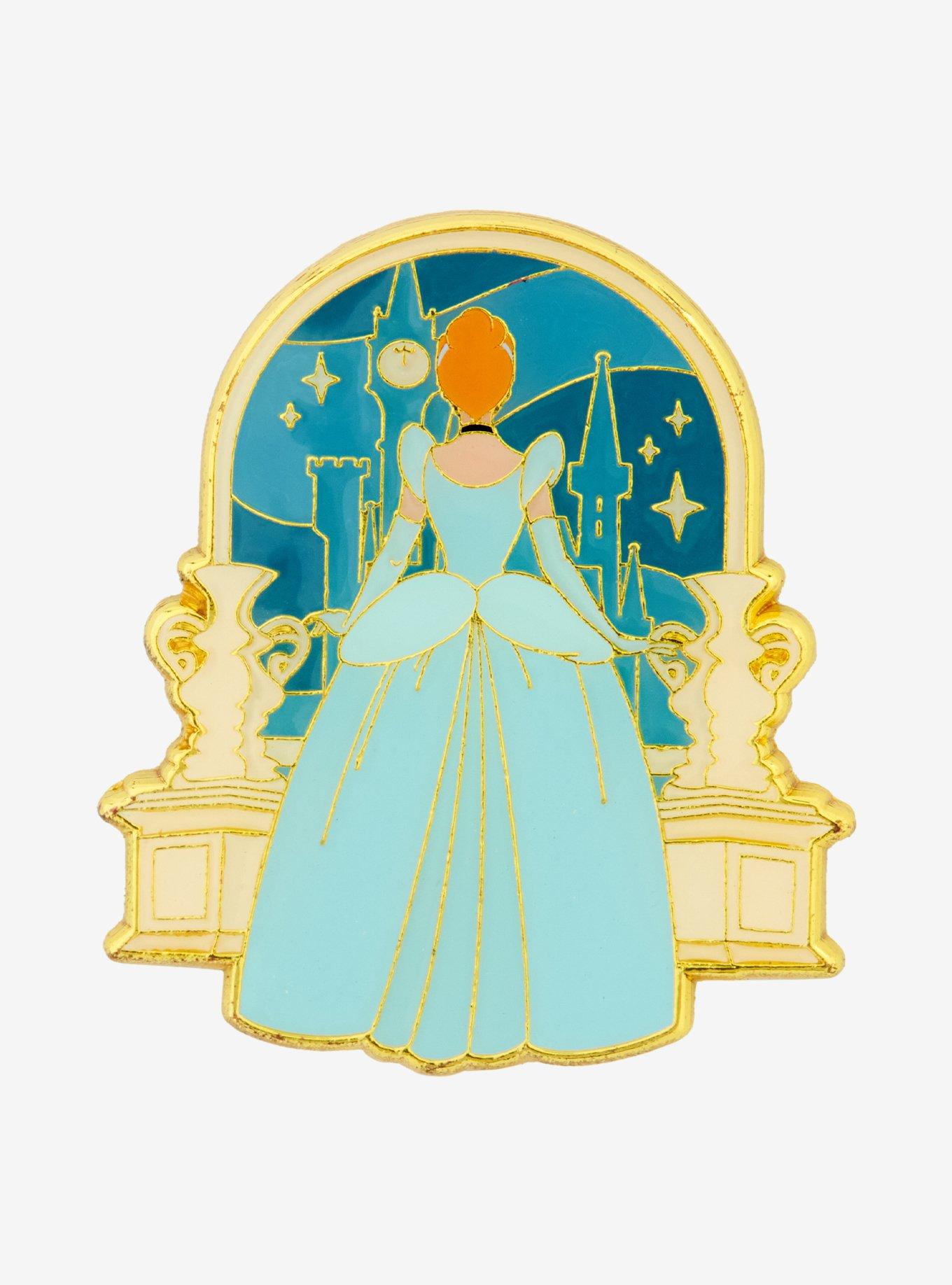 Loungefly Disney Cinderella Balcony Clock Tower Enamel Pin — BoxLunch Exclusive, , hi-res